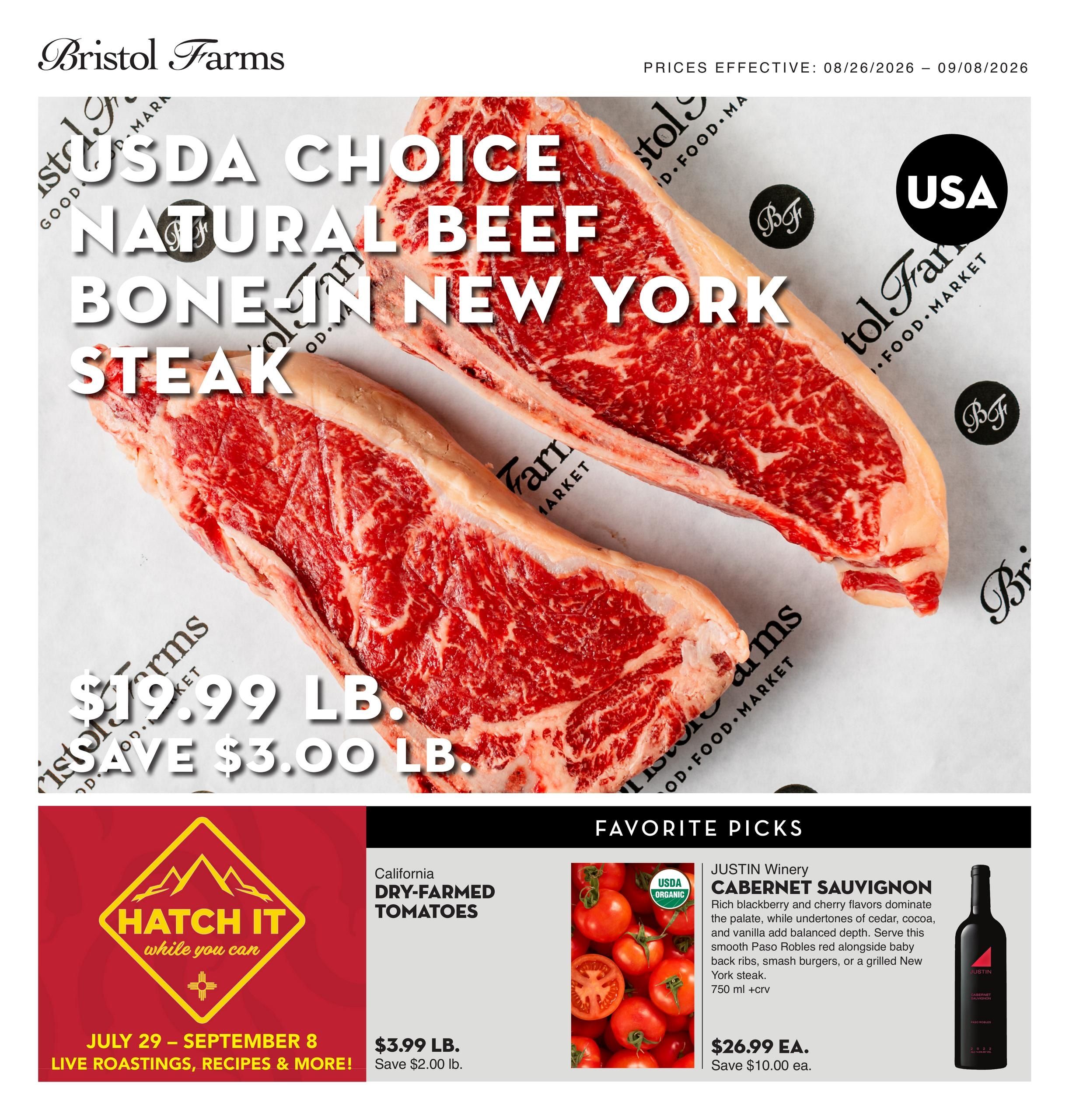 Bristol Farms Weekly Ad August 26 - September 8, 2026