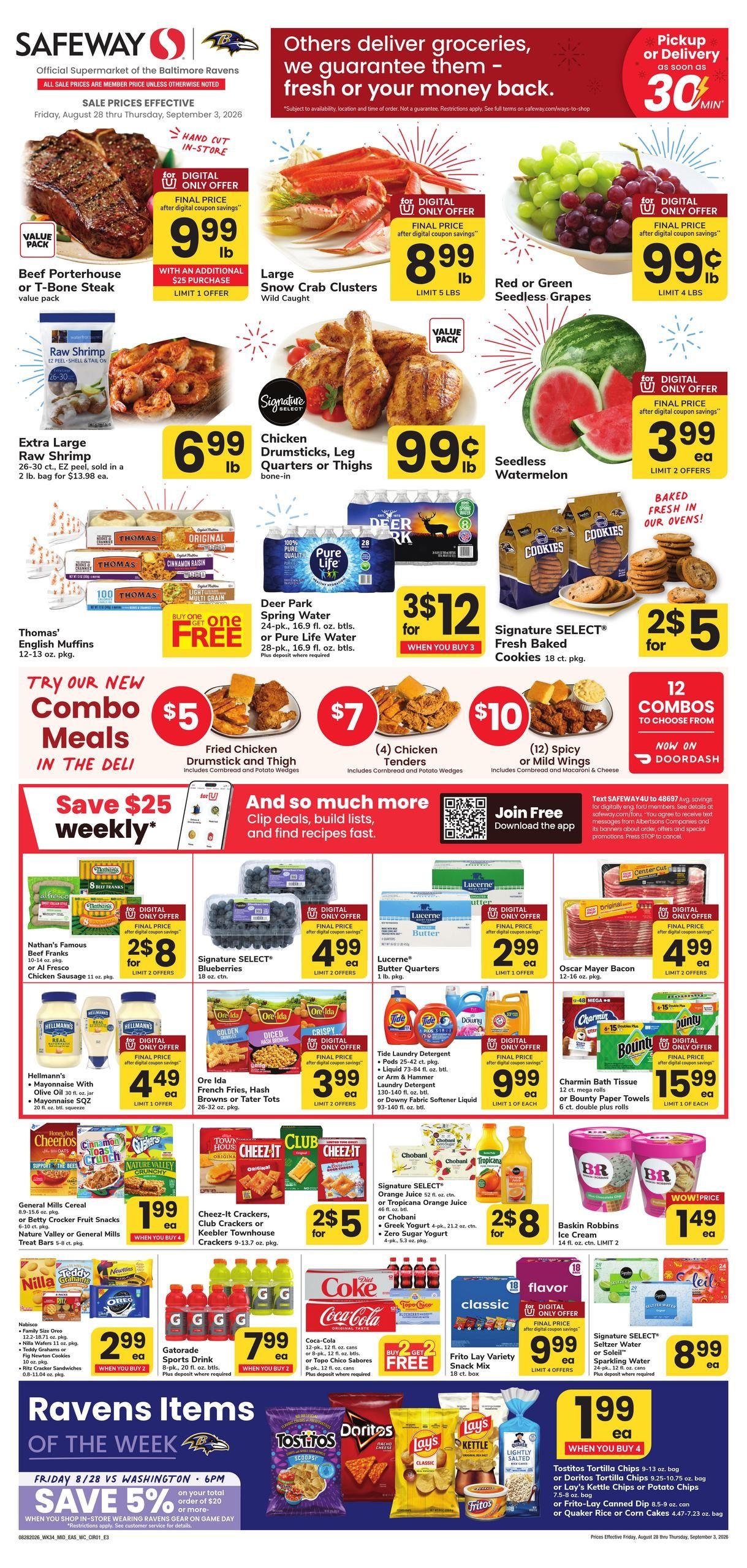 Safeway (Salisbury–Harbeson Area, DE–MD) Weekly Ad August 28 - September 3, 2026