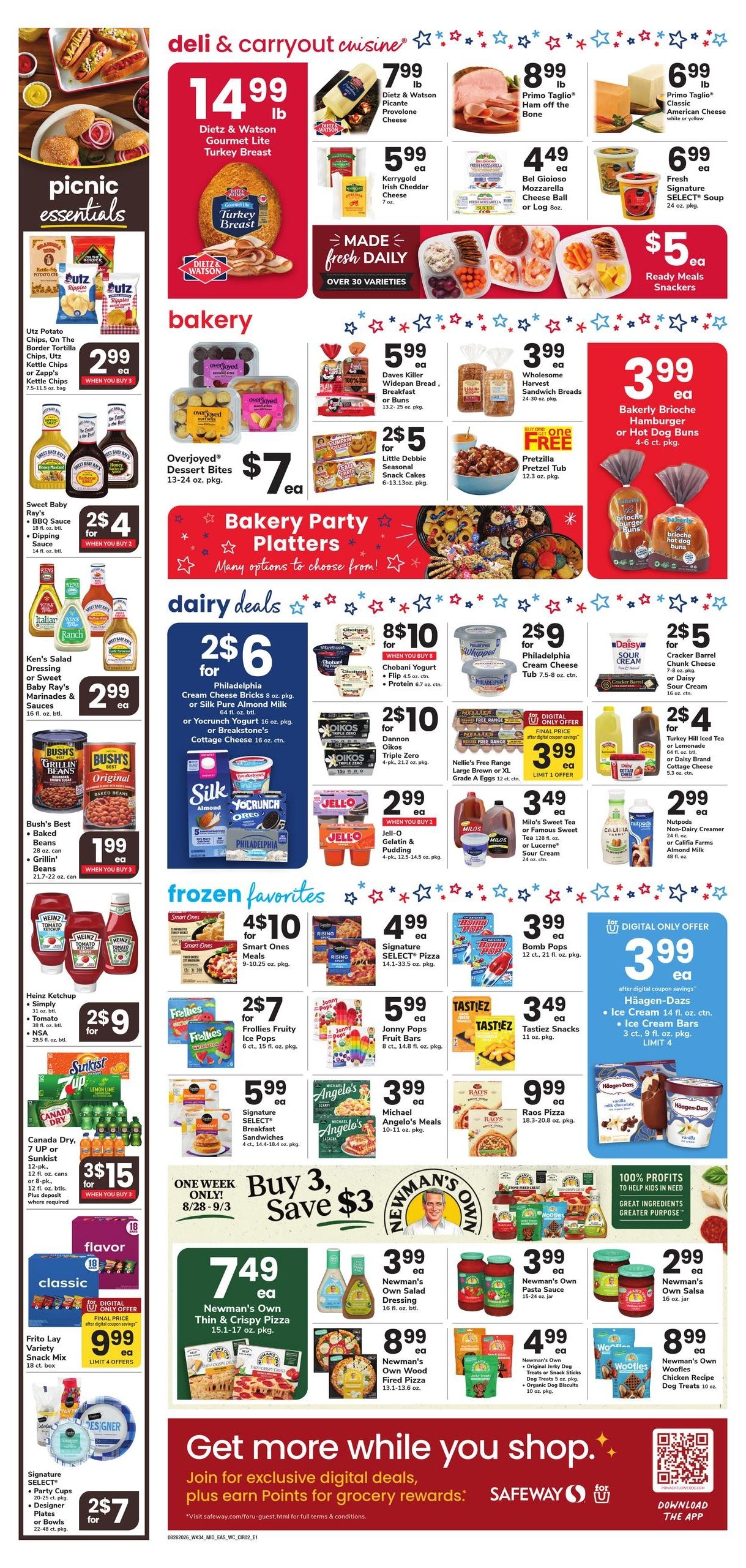 Safeway (Salisbury–Harbeson Area, DE–MD) Weekly Ad August 28 - September 3, 2026