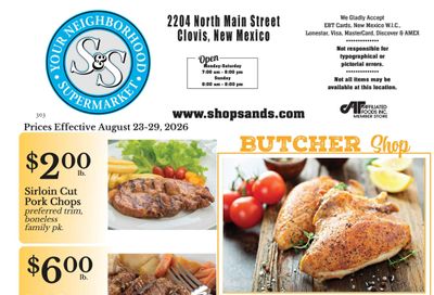 S&S Supermarket Weekly Ad August 23 - 29, 2026