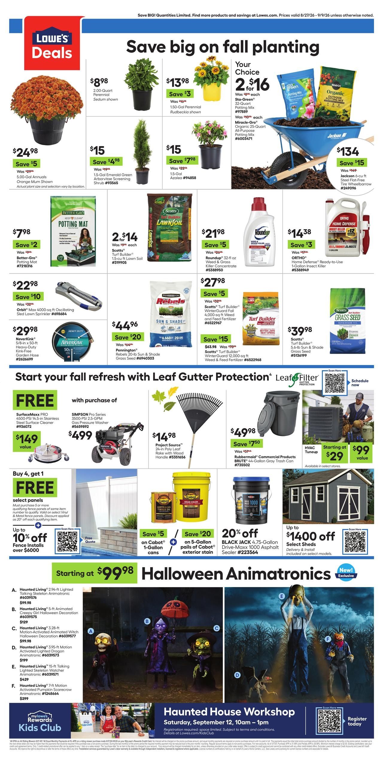 Lowe's Weekly Ad August 27 - September 9, 2026