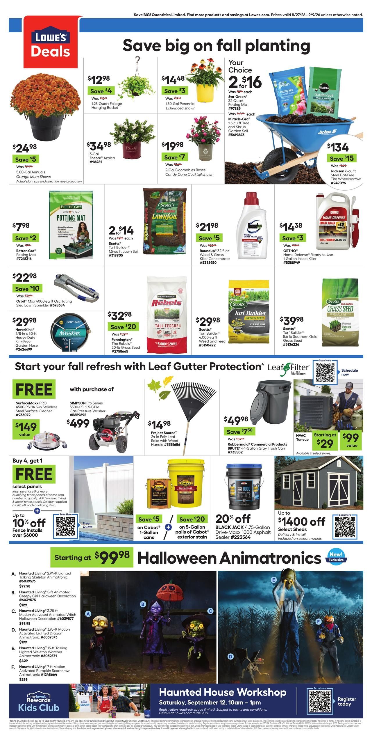 Lowe's Weekly Ad August 27 - September 9, 2026