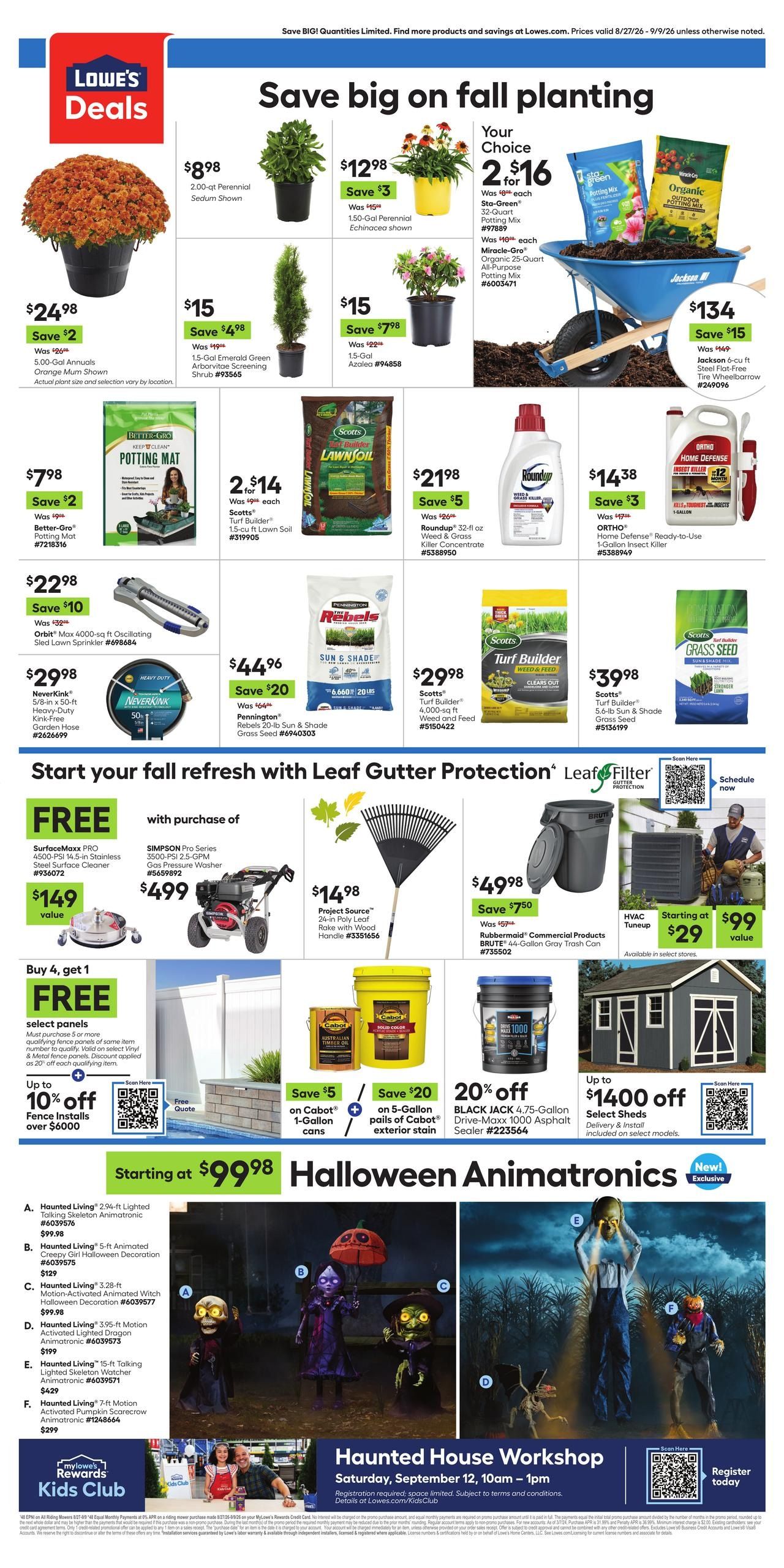 Lowe's (Yonkers–Hastings On Hudson Area, NJ–NY) Weekly Ad August 27 - September 9, 2026