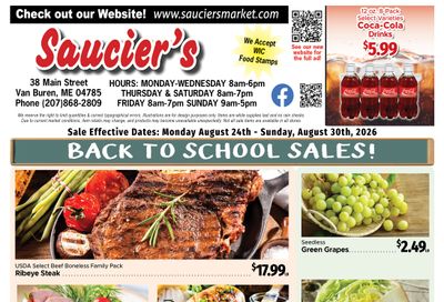 Saucier's Market Weekly Ad August 24 - 30, 2026