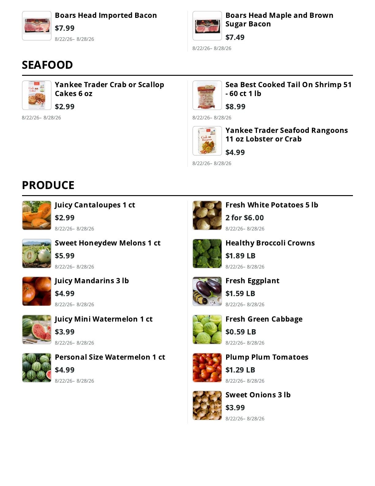E.M. Heath Supermarket Weekly Ad August 22 - 28, 2026