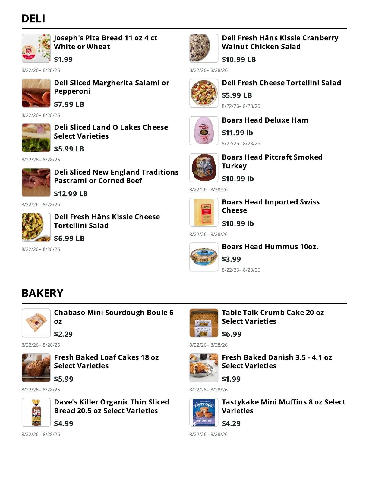E.M. Heath Supermarket Weekly Ad August 22 - 28, 2026