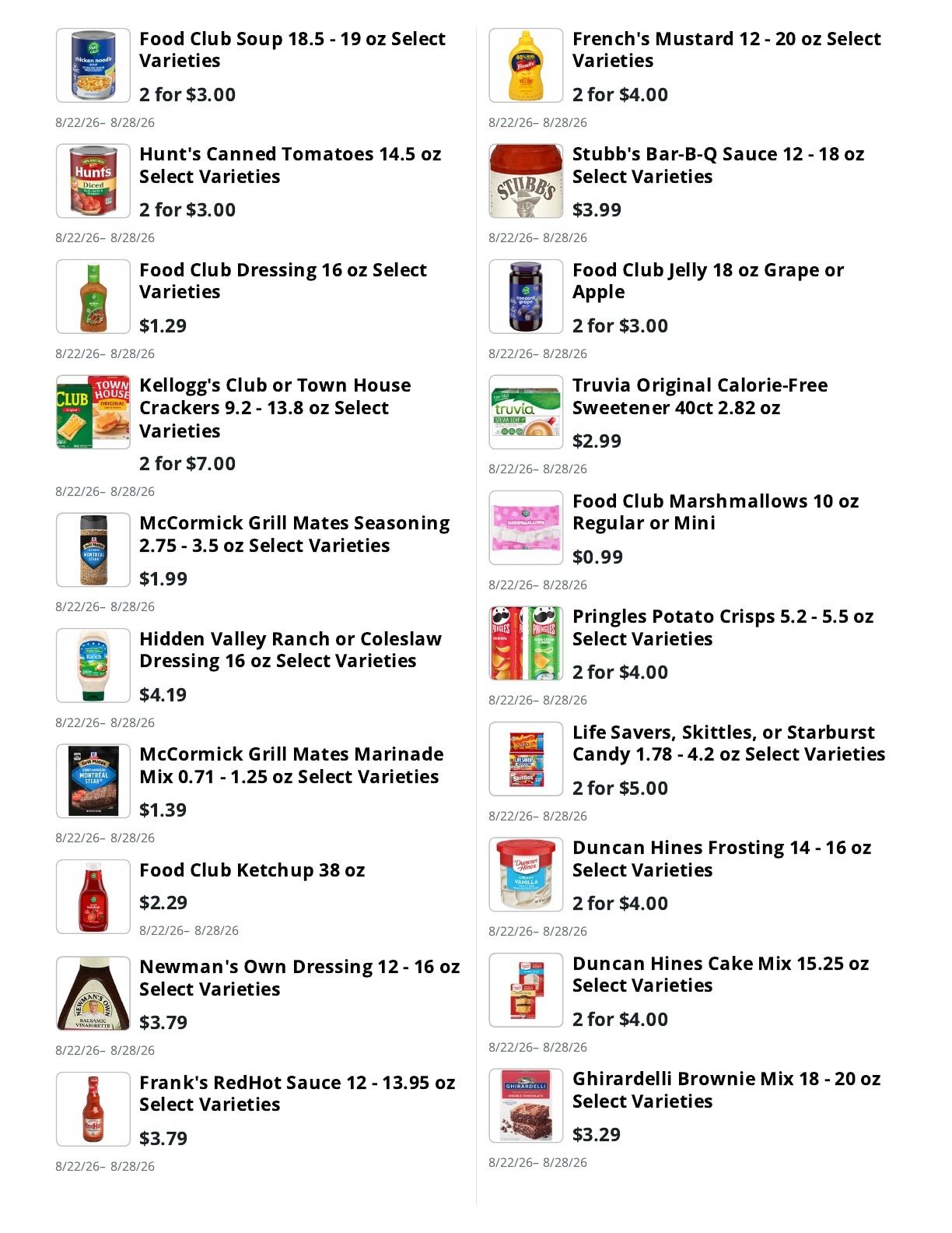E.M. Heath Supermarket Weekly Ad August 22 - 28, 2026