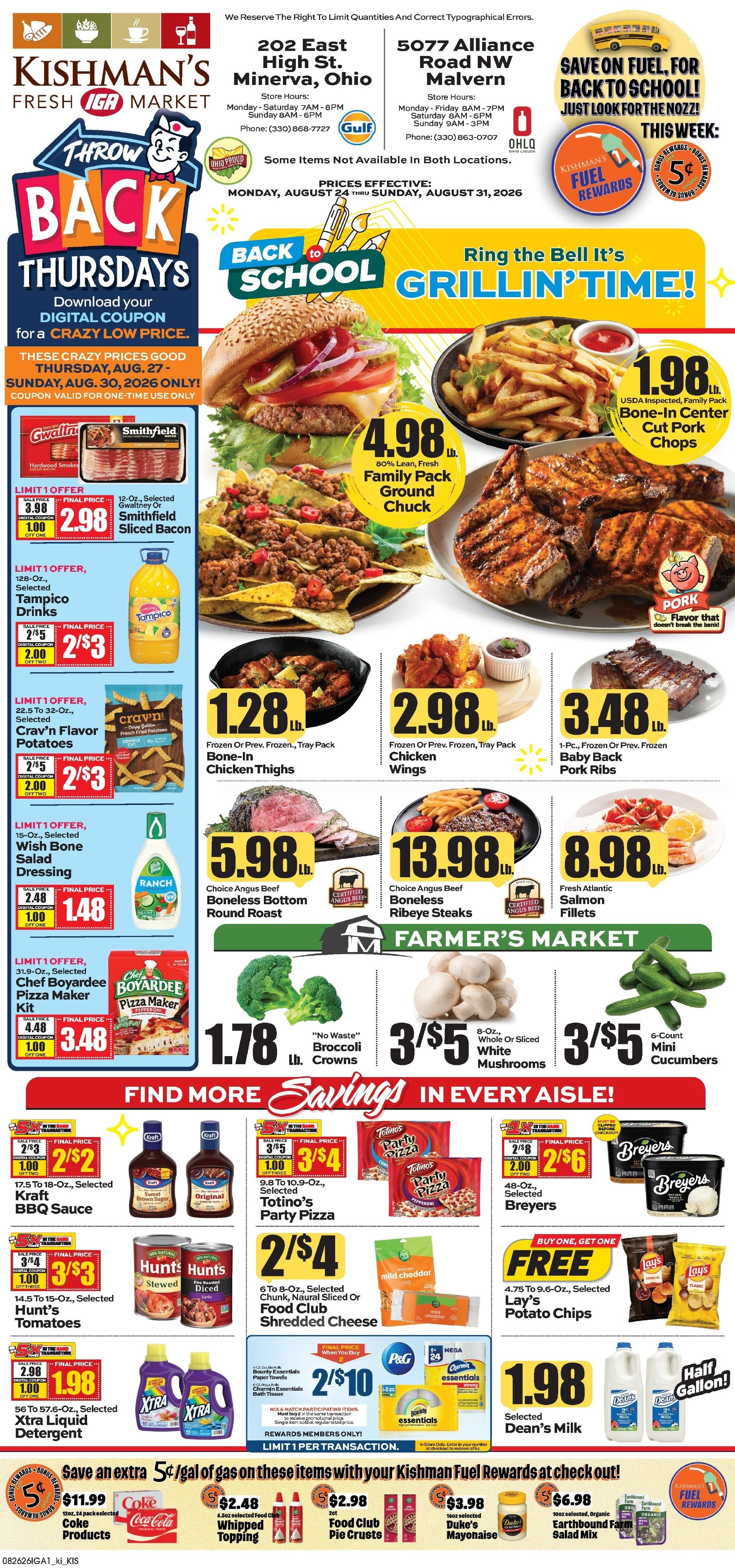 Kishman's IGA Weekly Ad August 24 - 30, 2026
