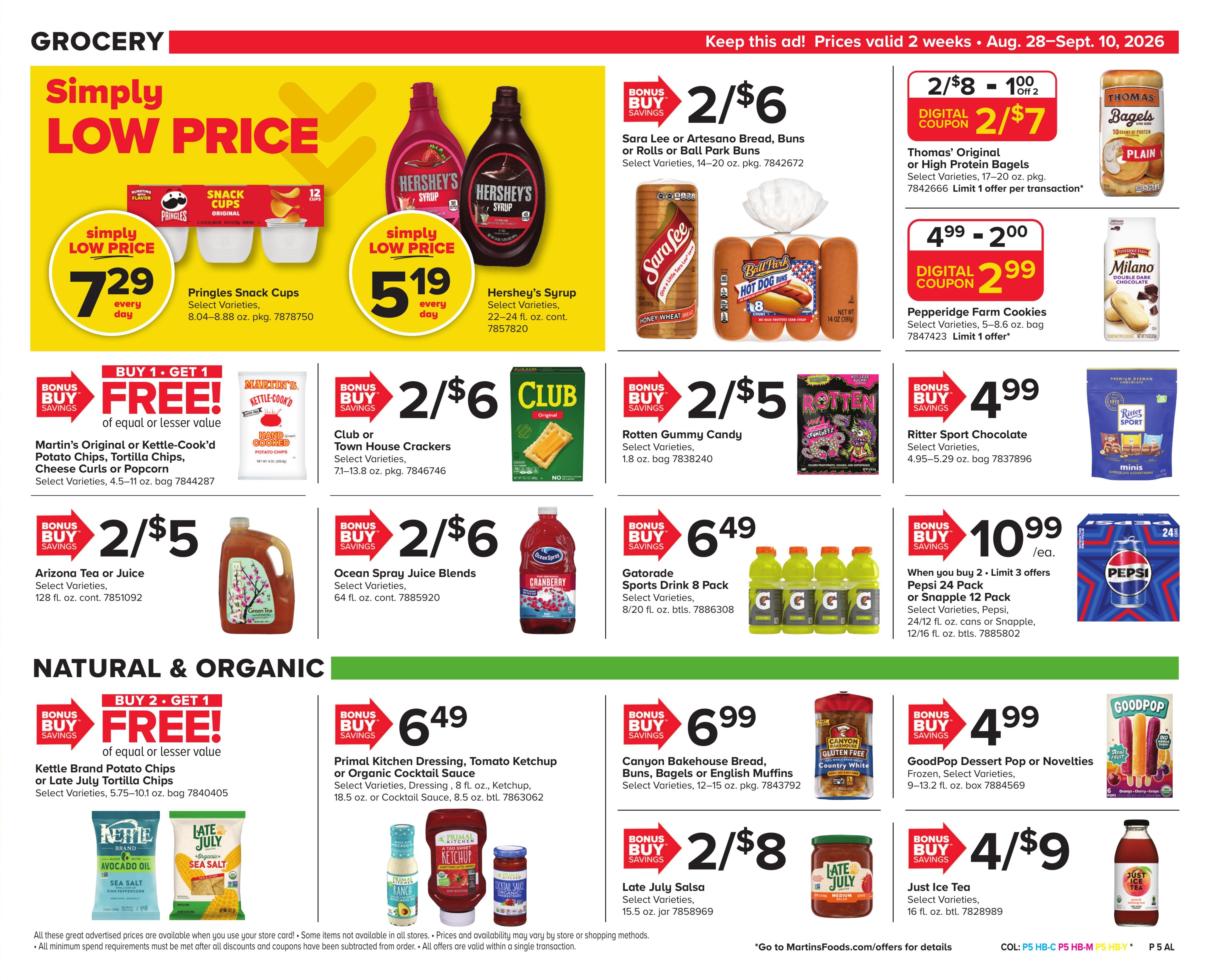 Martin's Food Market (Baker Area, WV) Weekly Ad August 28 - September 10, 2026