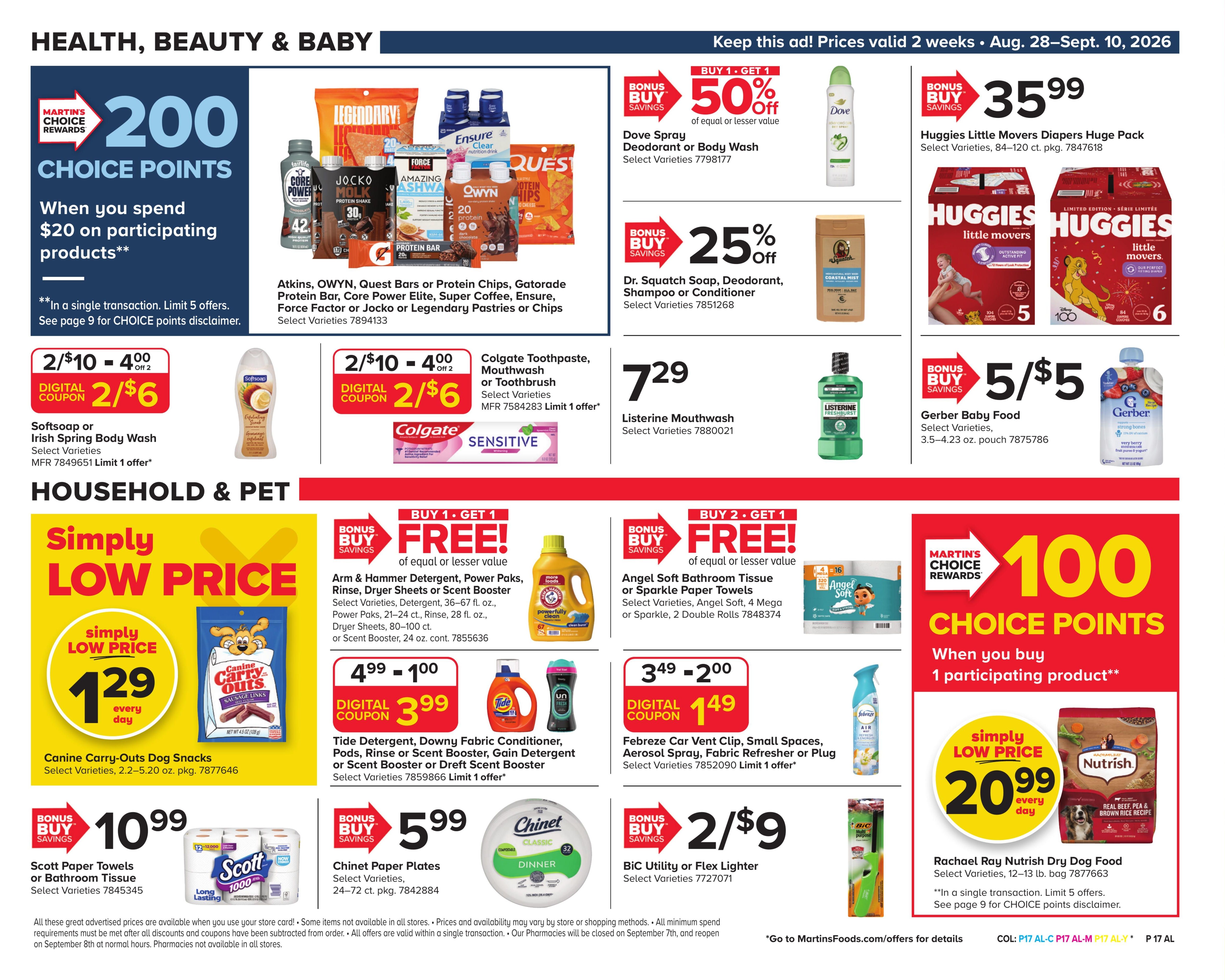 Martin's Food Market (Baker Area, WV) Weekly Ad August 28 - September 10, 2026