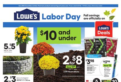 Lowe's (Brooklyn–New York Area, NJ–NY) Weekly Ad August 27 - September 9, 2026