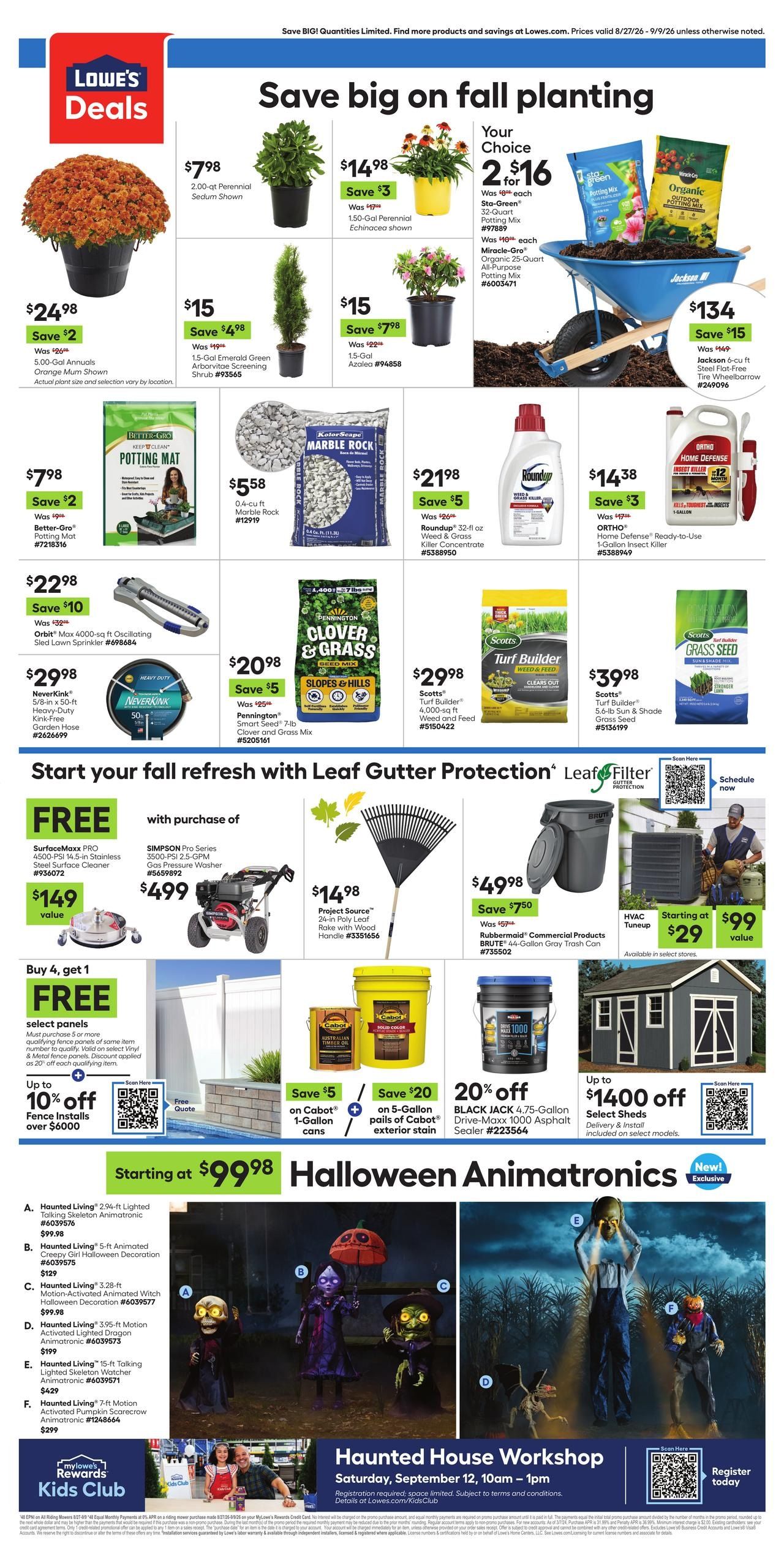 Lowe's (Brooklyn–New York Area, NJ–NY) Weekly Ad August 27 - September 9, 2026