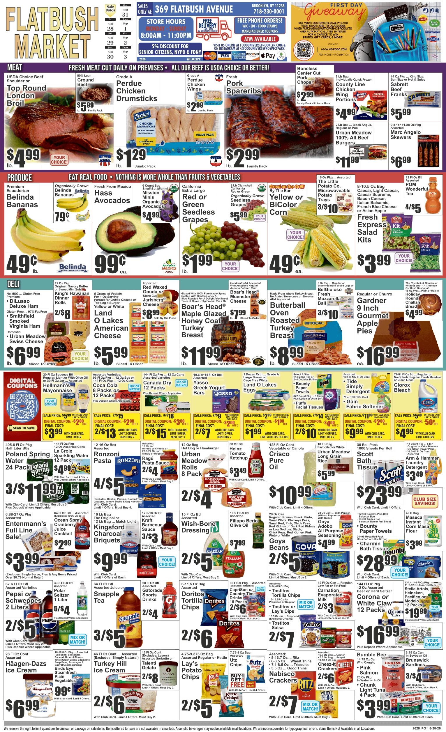 Flatbush Market (369 Flatbush Avenue, Brooklyn, NY) Weekly Ad August 28 - September 3, 2026