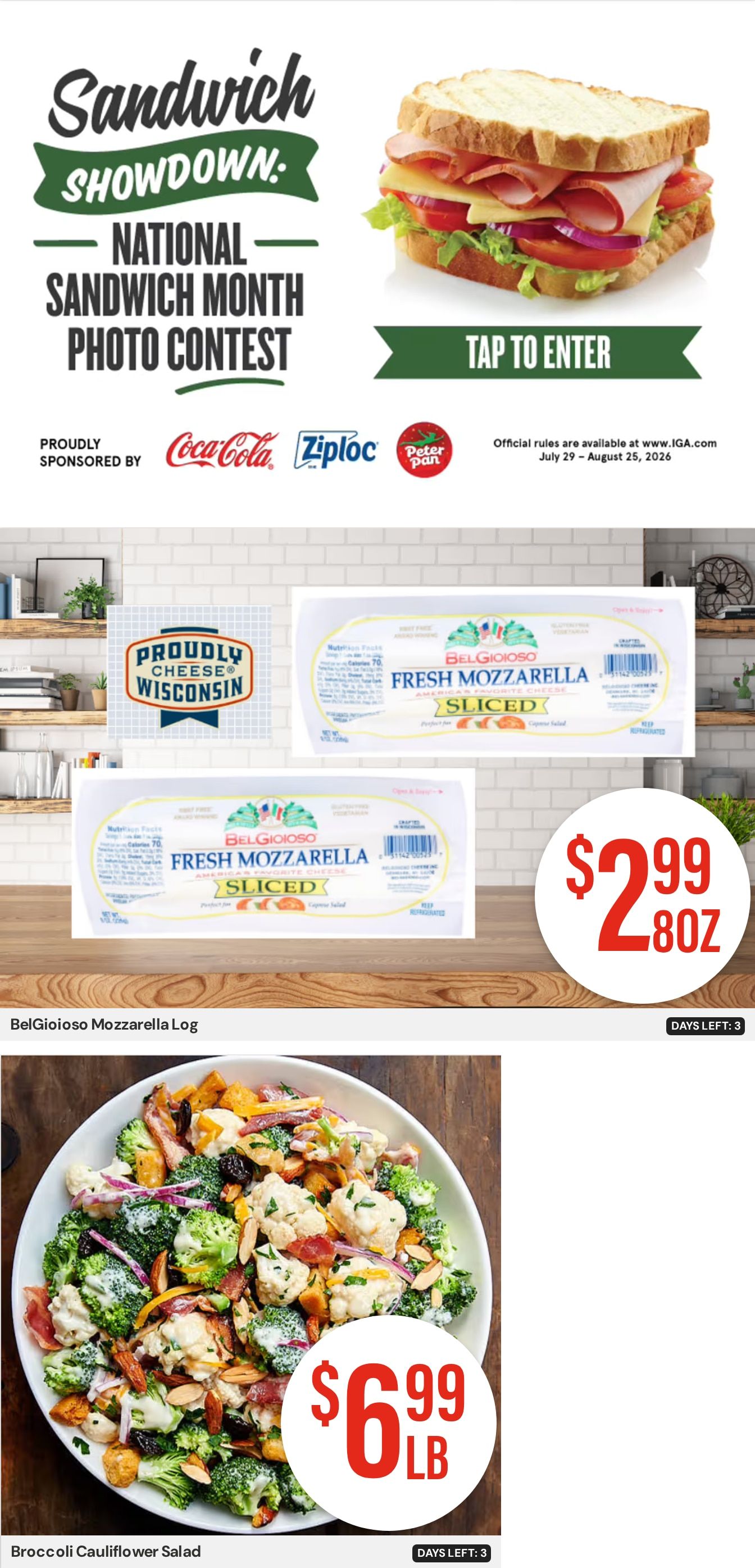 Hansen's IGA Wisconsin Weekly Ad August 24 - 30, 2026
