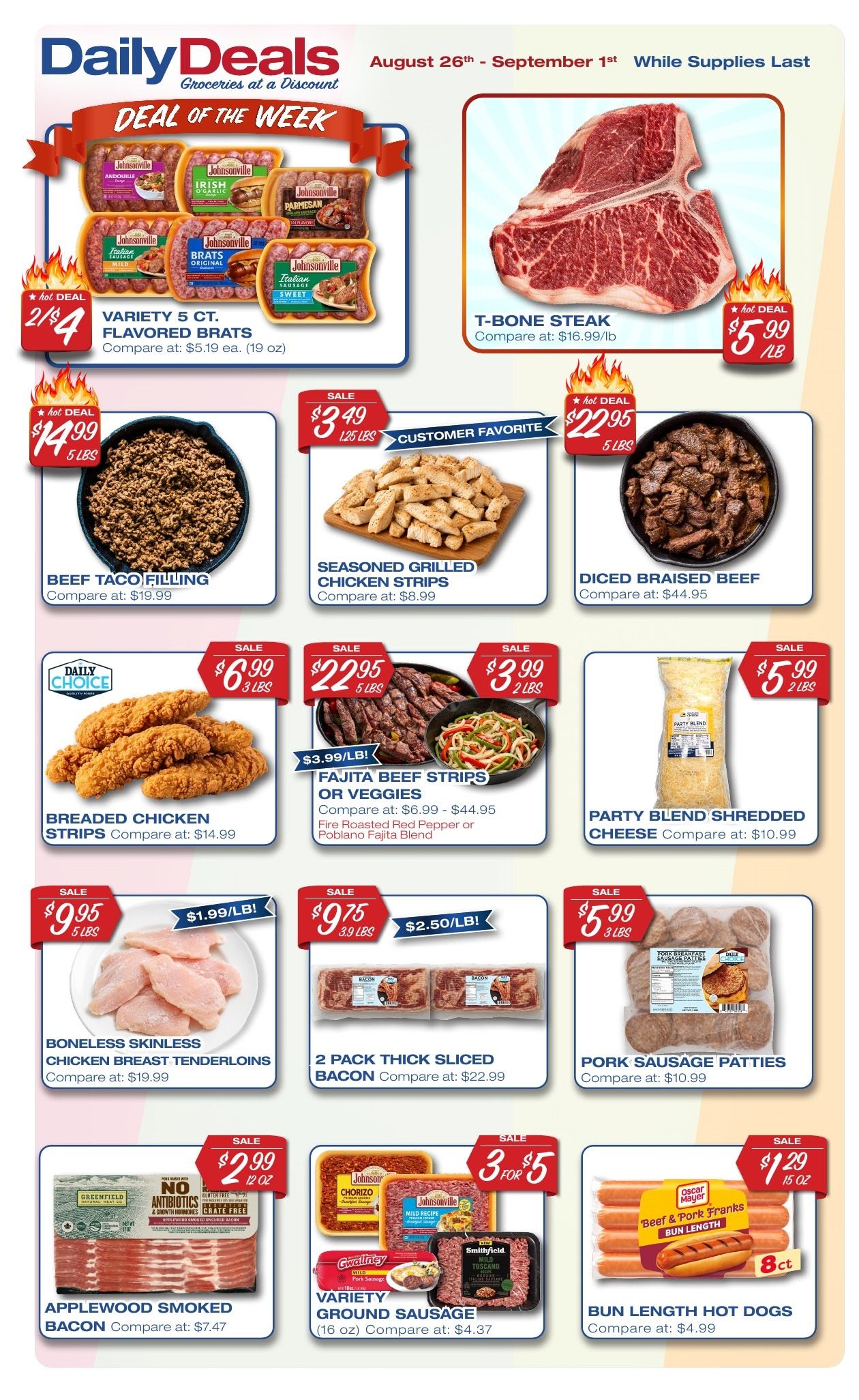 Daily Deals Food Outlet Weekly Ad August 26 - September 1, 2026
