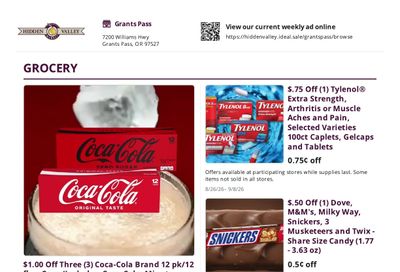 Hidden Valley Market Weekly Ad August 26 - September 8, 2026