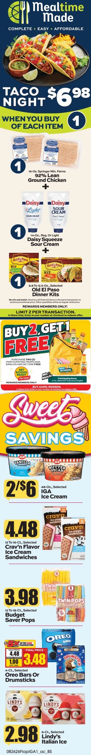 G&R IGA (109 Baker St, Webster Springs, WV) Weekly Ad August 26 - September 1, 2026