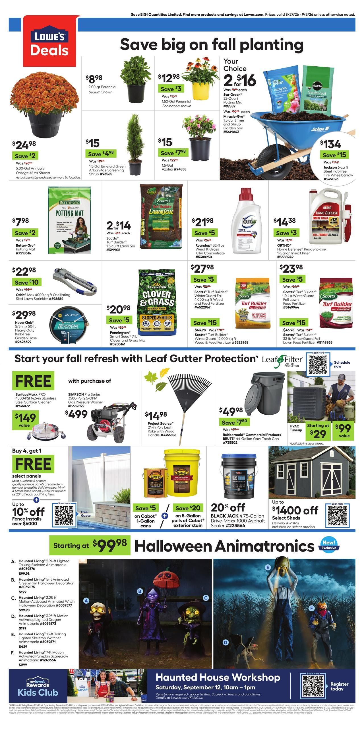 Lowe's (North Montpelier Area, VT) Weekly Ad August 27 - September 9, 2026