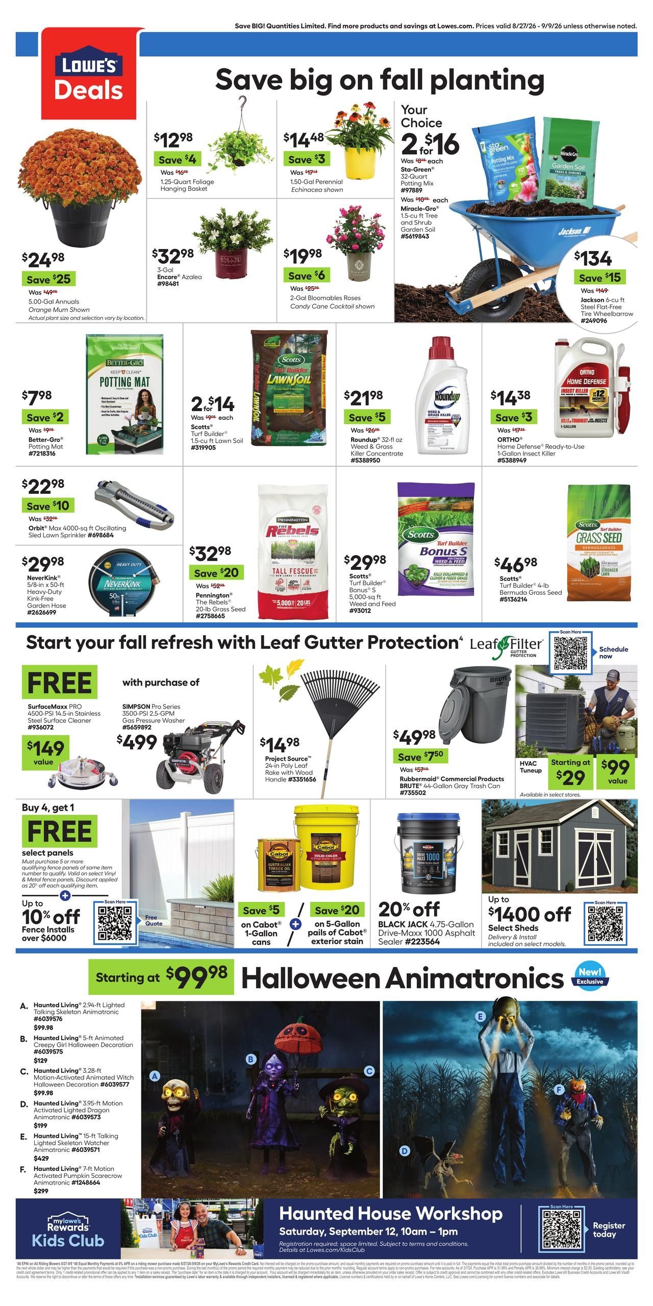 Lowe's (Delta Area, AL) Weekly Ad August 27 - September 9, 2026