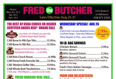Fred the Butcher Weekly Ad August 25 - 31, 2026