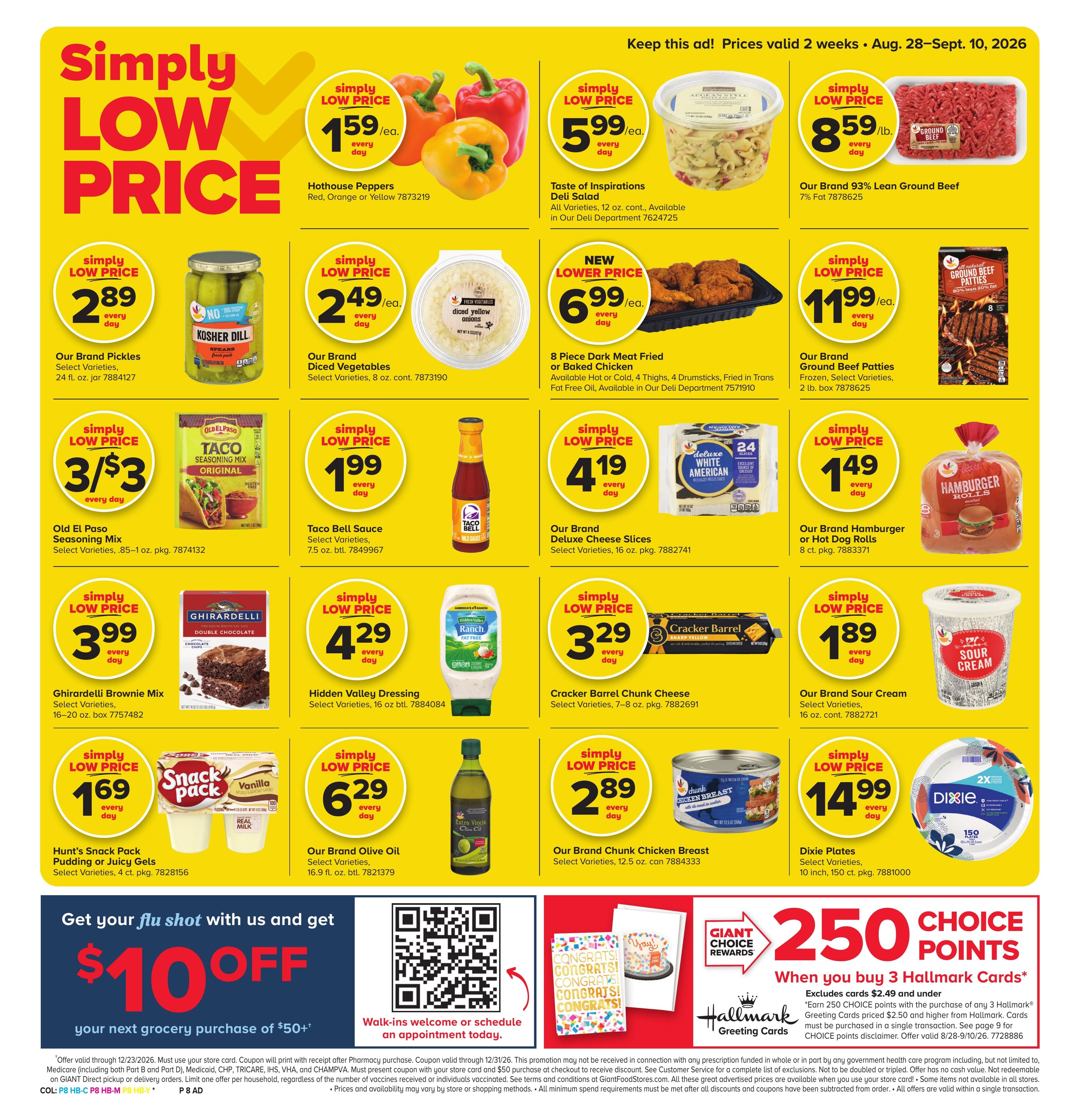 Giant Food Stores (Edison Area, NJ) Weekly Ad August 28 - September 10, 2026