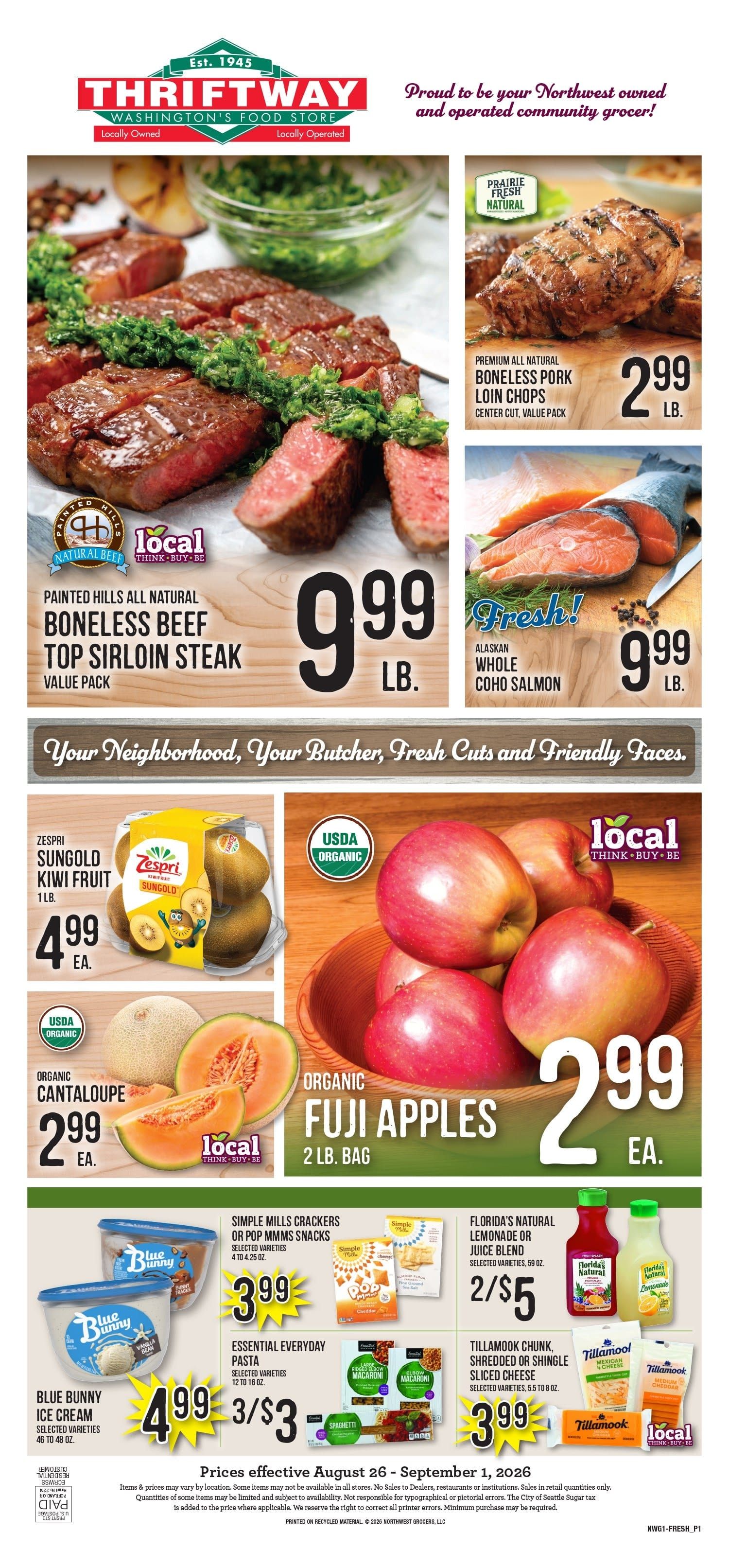 Ballinger Thriftway Weekly Ad August 26 - September 1, 2026