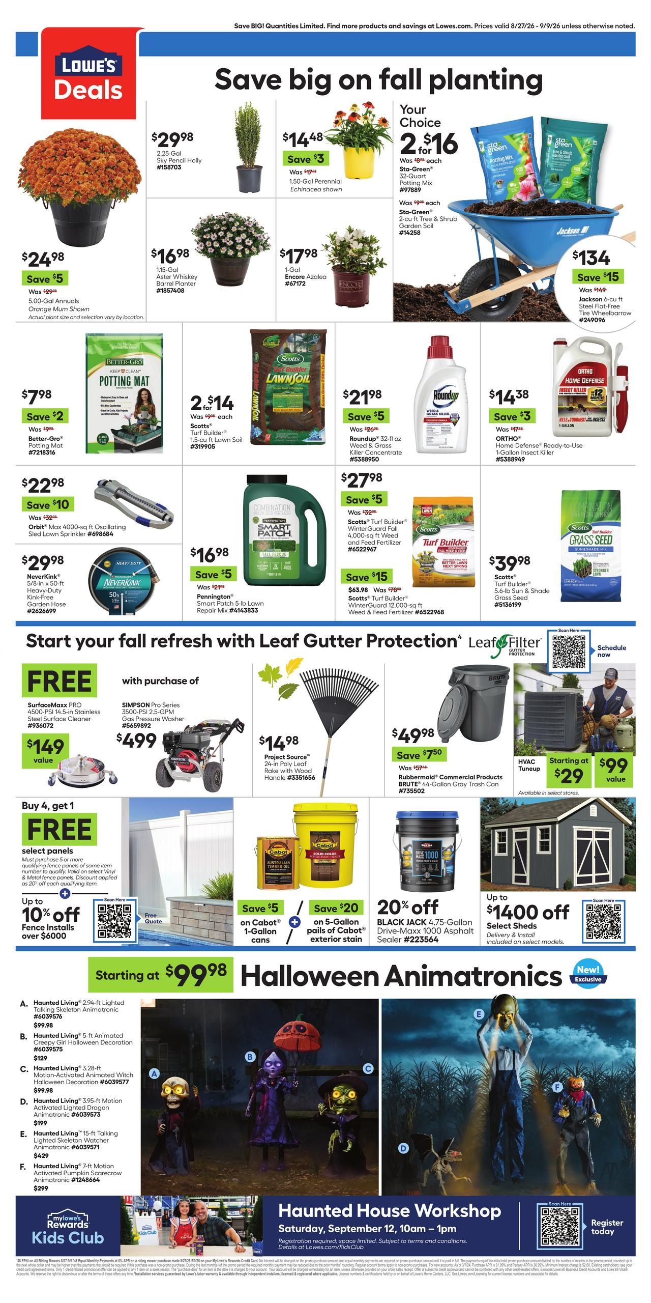 Lowe's (NC) Weekly Ad August 27 - September 9, 2026