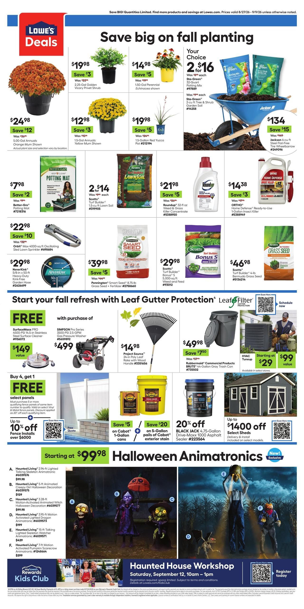Lowe's Weekly Ad August 27 - September 9, 2026