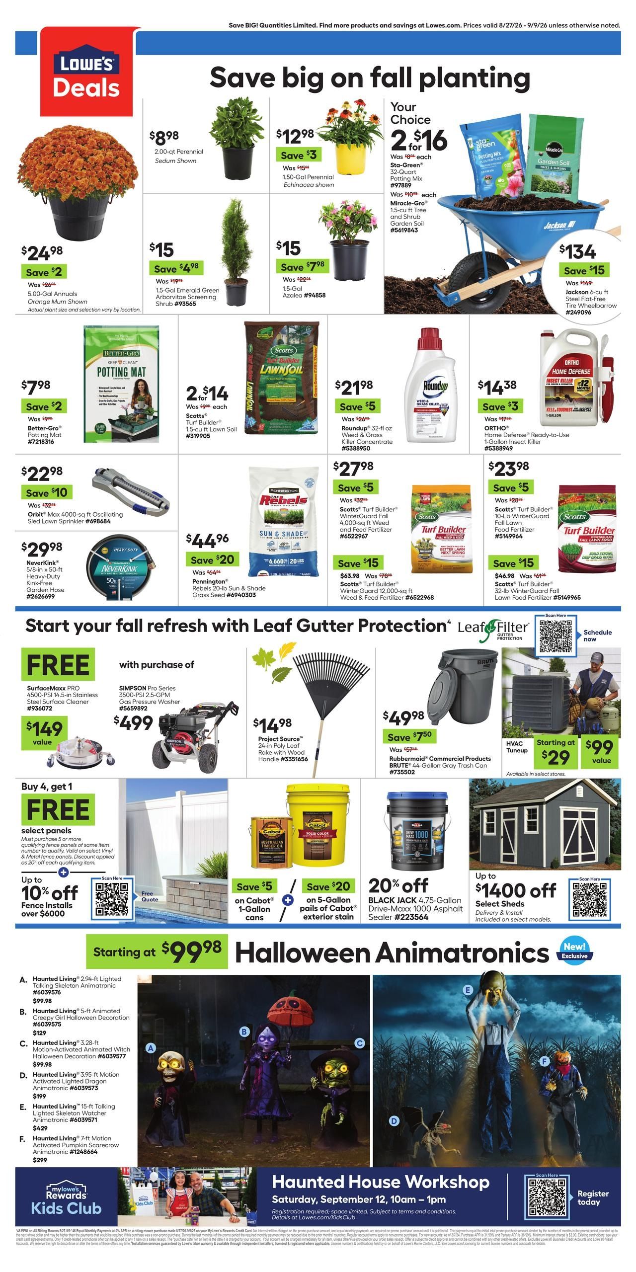 Lowe's Weekly Ad August 27 - September 9, 2026
