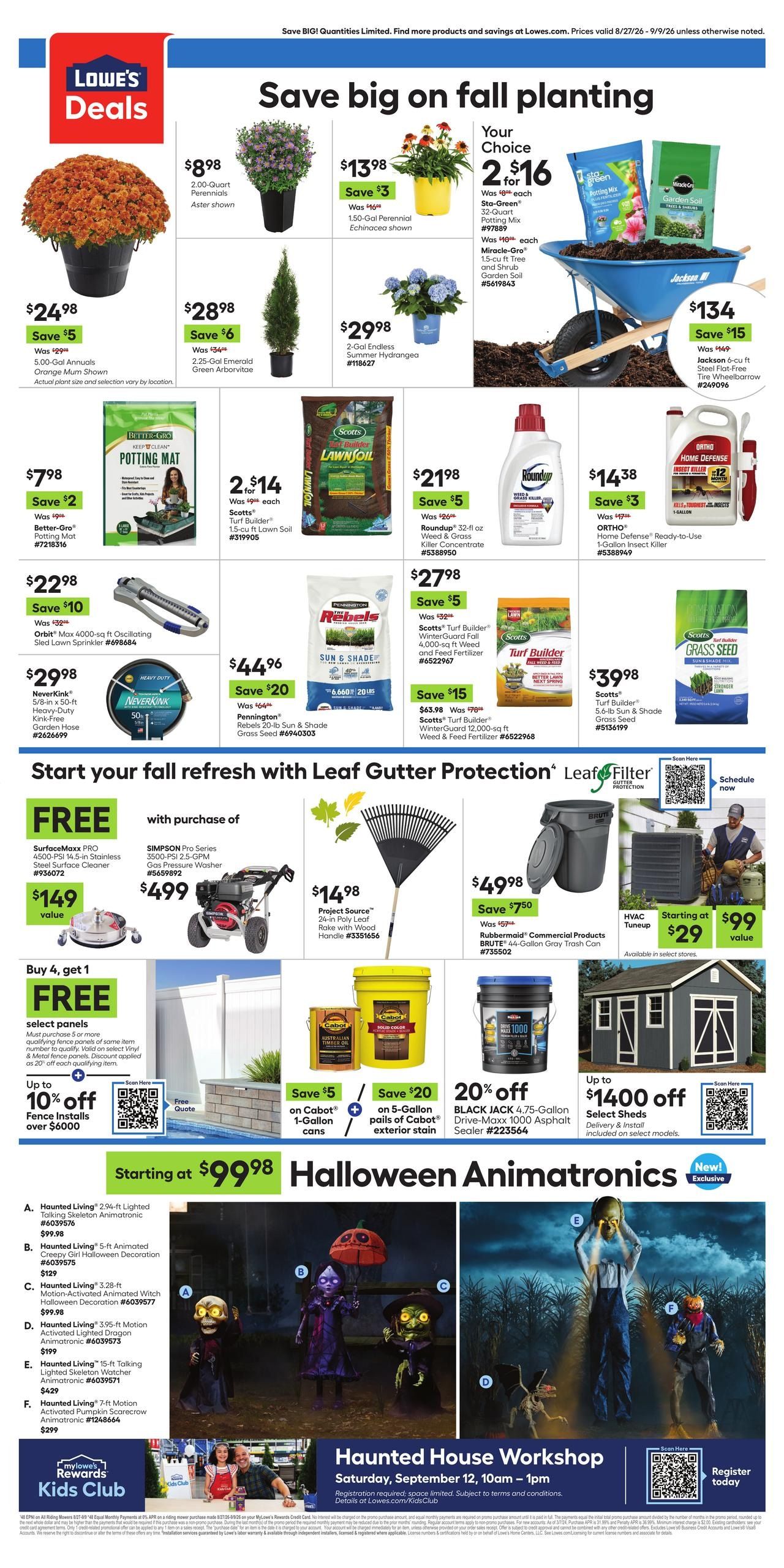 Lowe's (Dayton–Clayton Area, OH) Weekly Ad August 27 - September 9, 2026