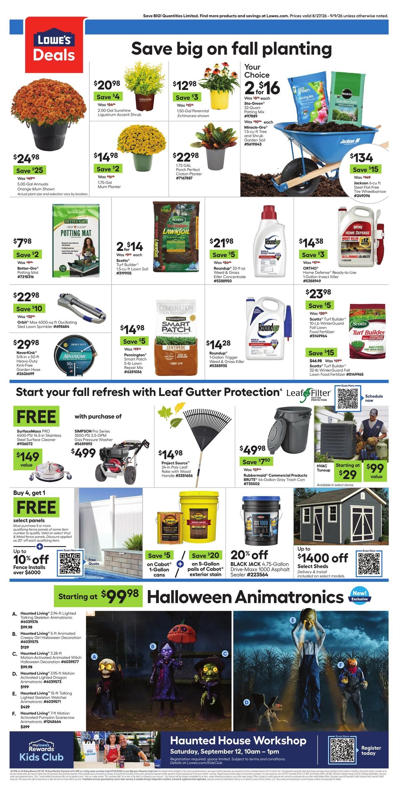 Lowe's Weekly Ad August 27 - September 9, 2026