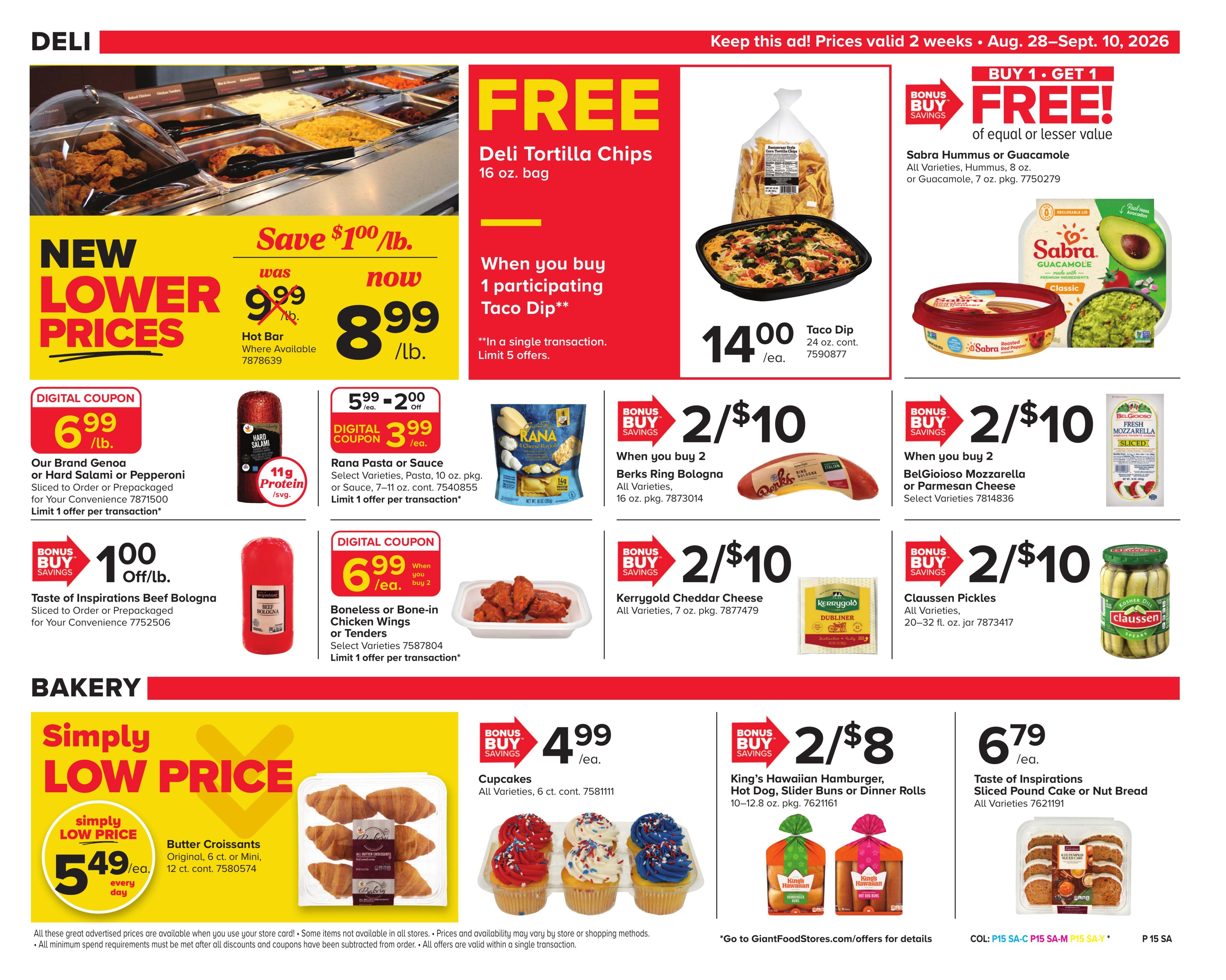 Giant Food Stores (Hawley-Hunlock Creek Area, PA) Weekly Ad August 28 - September 10, 2026