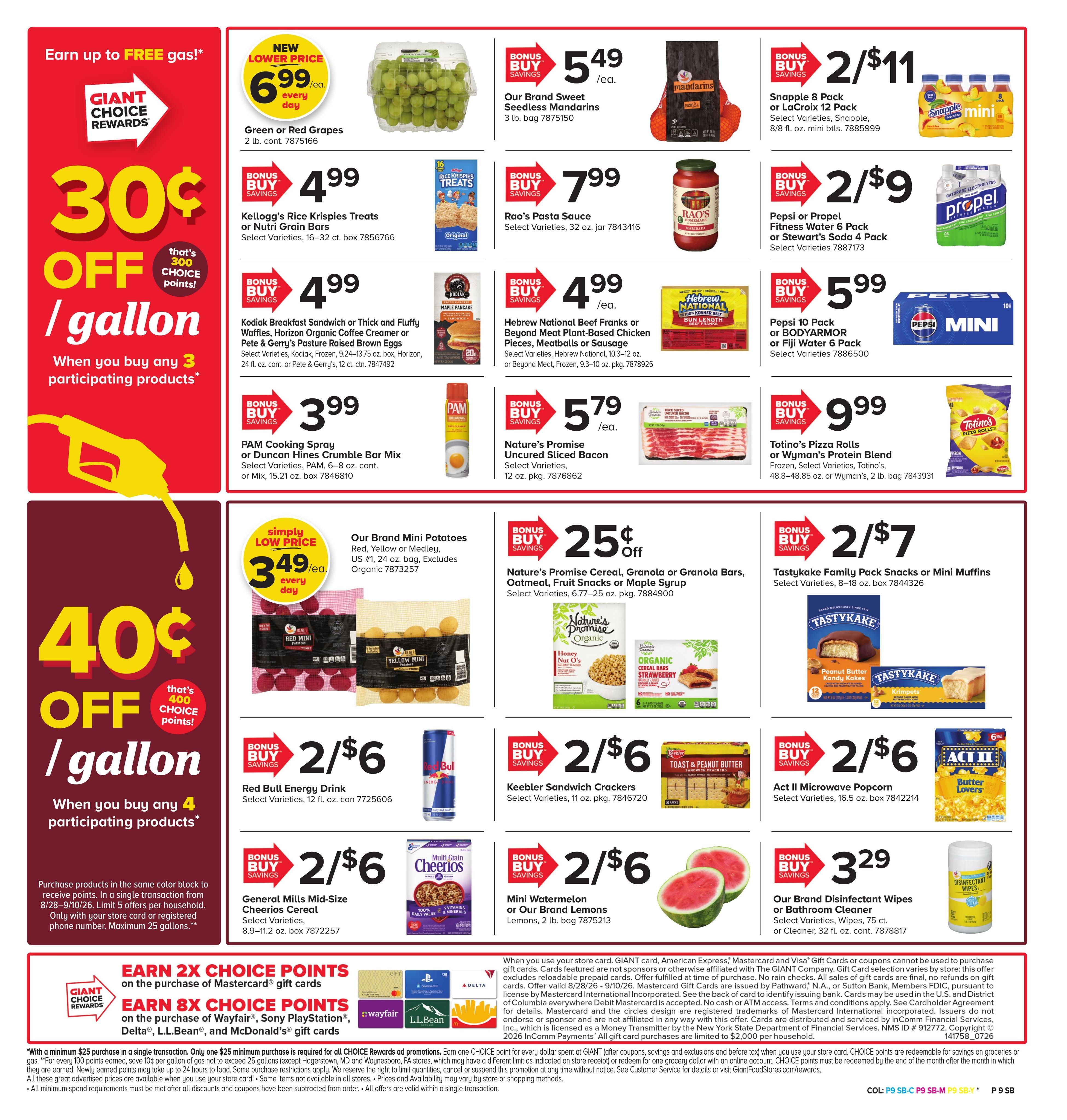 Giant Food Stores (Hawley-Hunlock Creek Area, PA) Weekly Ad August 28 - September 10, 2026