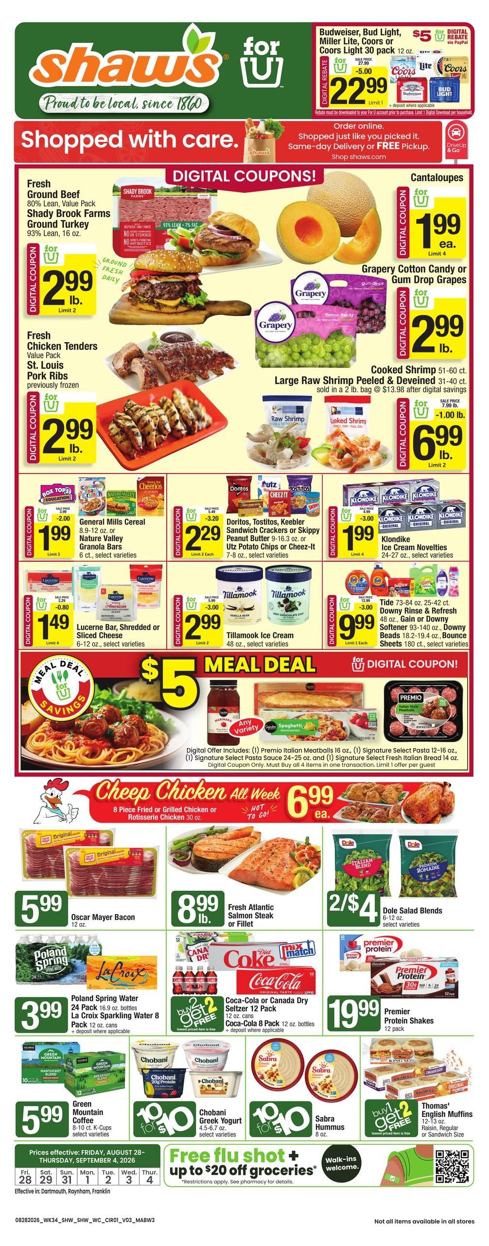 Shaw's (Woonsocket Area, RI) Weekly Ad August 28 - September 3, 2026