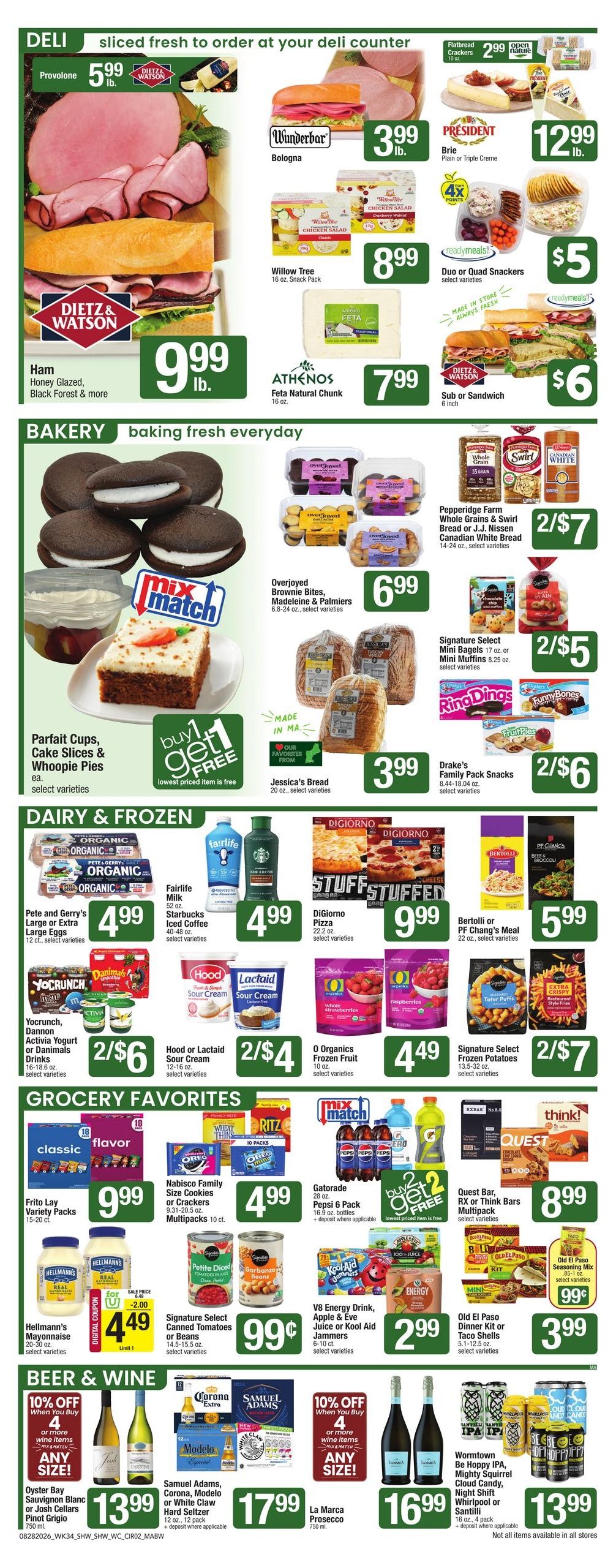 Shaw's (Woonsocket Area, RI) Weekly Ad August 28 - September 3, 2026