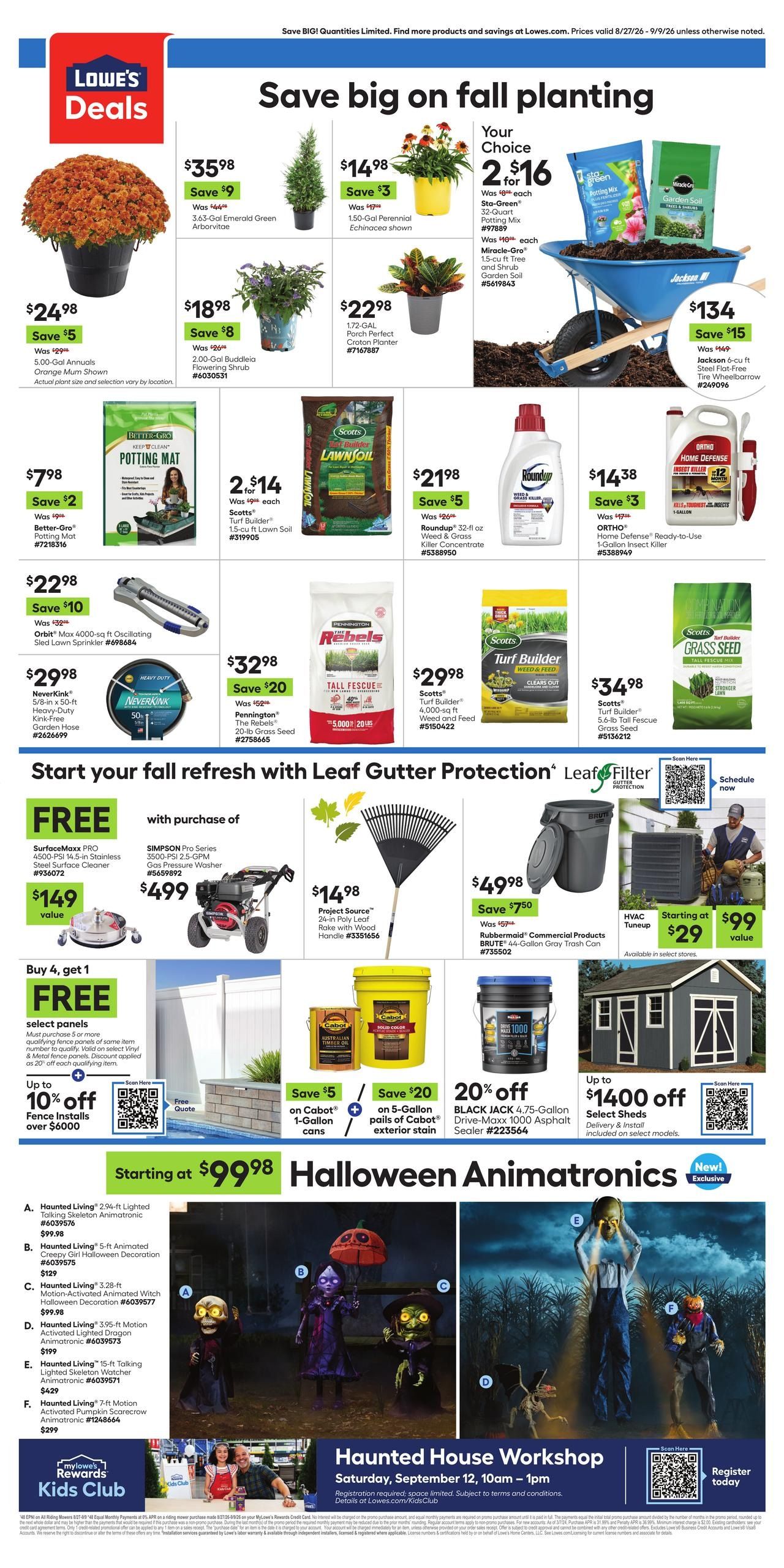 Lowe's (Altoona Area, KS) Weekly Ad August 27 - September 9, 2026