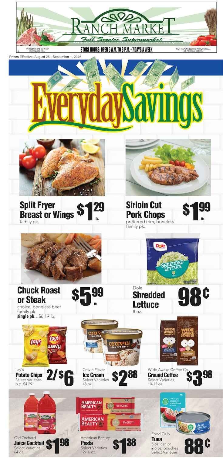 Clayton Ranch Market Weekly Ad August 26 - September 1, 2026