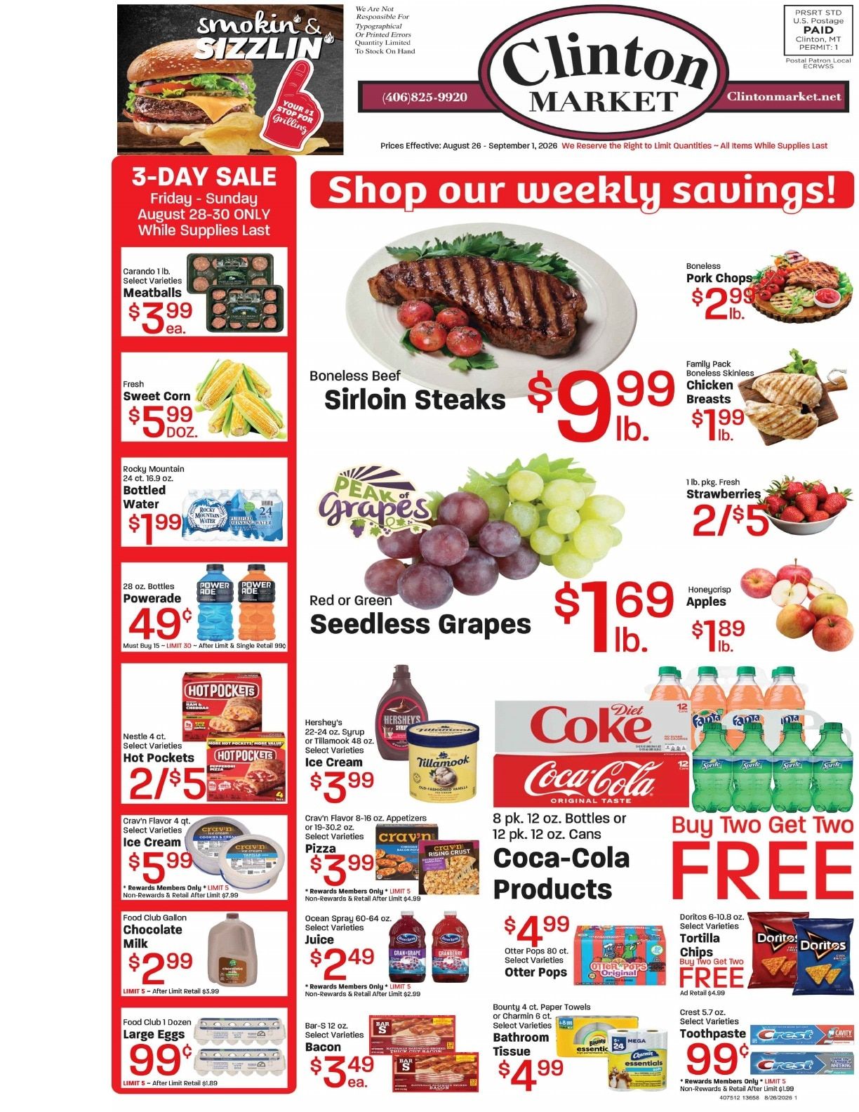 Clinton Market Weekly Ad August 26 - September 1, 2026