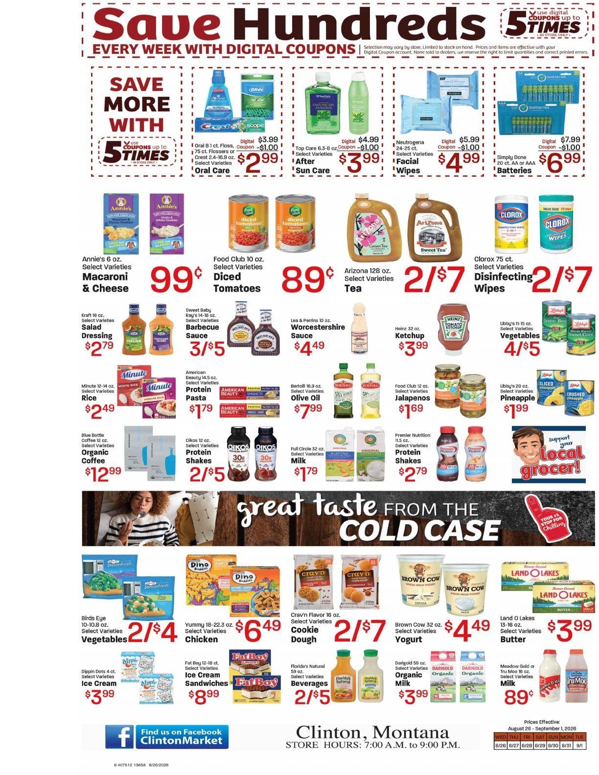 Clinton Market Weekly Ad August 26 - September 1, 2026