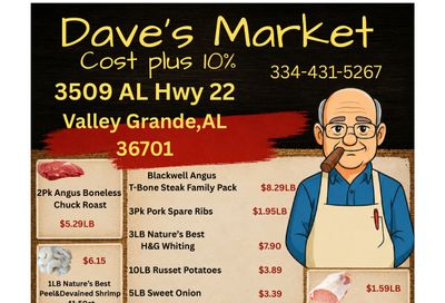 Dave's Market Valley Grande (3509 AL-22, Valley Grande, AL) Weekly Ad August 24 - 30, 2026