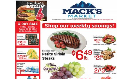 Mack's Market Weekly Ad August 26 - September 1, 2026