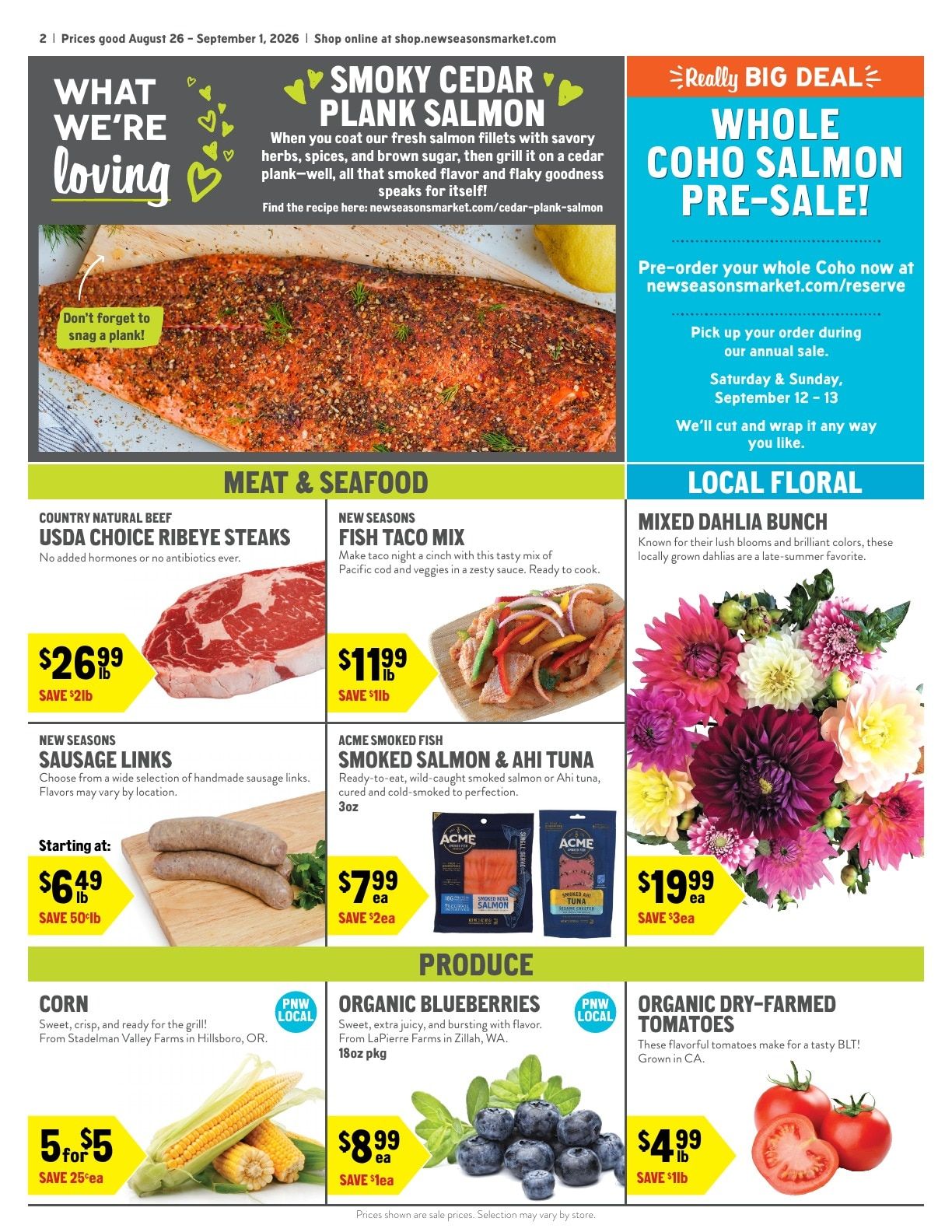 New Seasons Market Weekly Ad August 26 - September 1, 2026