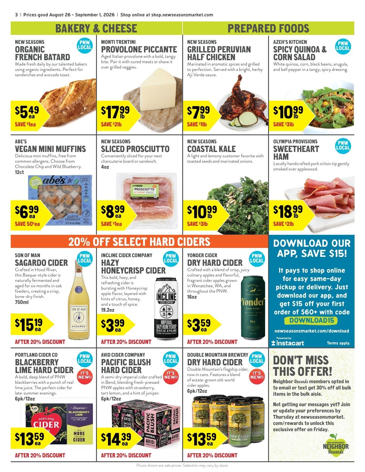 New Seasons Market Weekly Ad August 26 - September 1, 2026