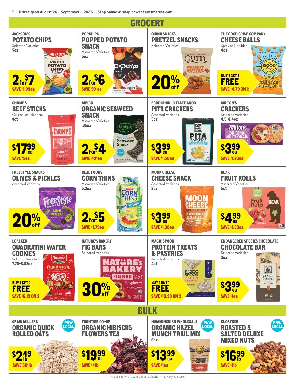 New Seasons Market Weekly Ad August 26 - September 1, 2026