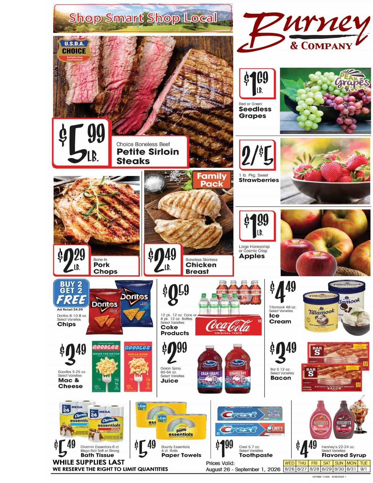 Burney's Weekly Ad August 26 - September 1, 2026