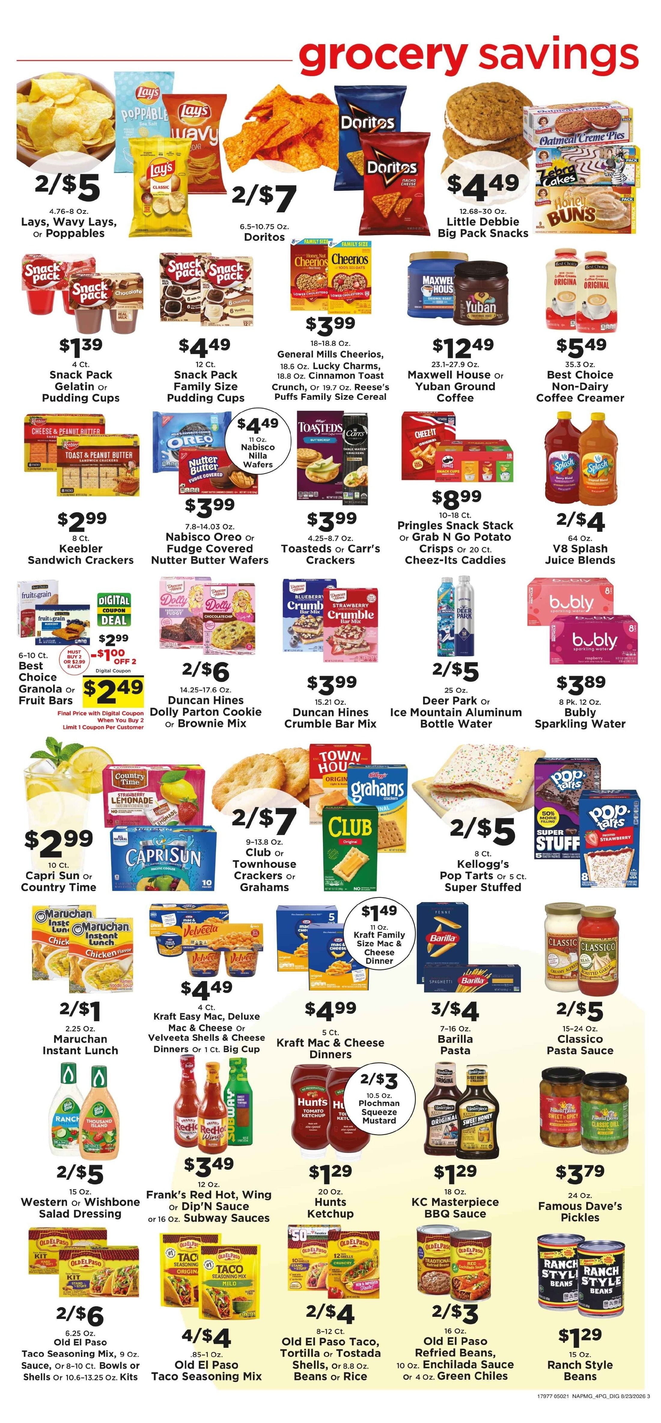 Chappell's Hometown Foods Weekly Ad August 24 - 30, 2026