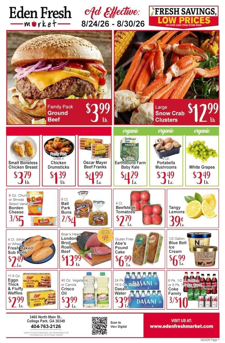 Eden Fresh Market Weekly Ad August 24 - 30, 2026