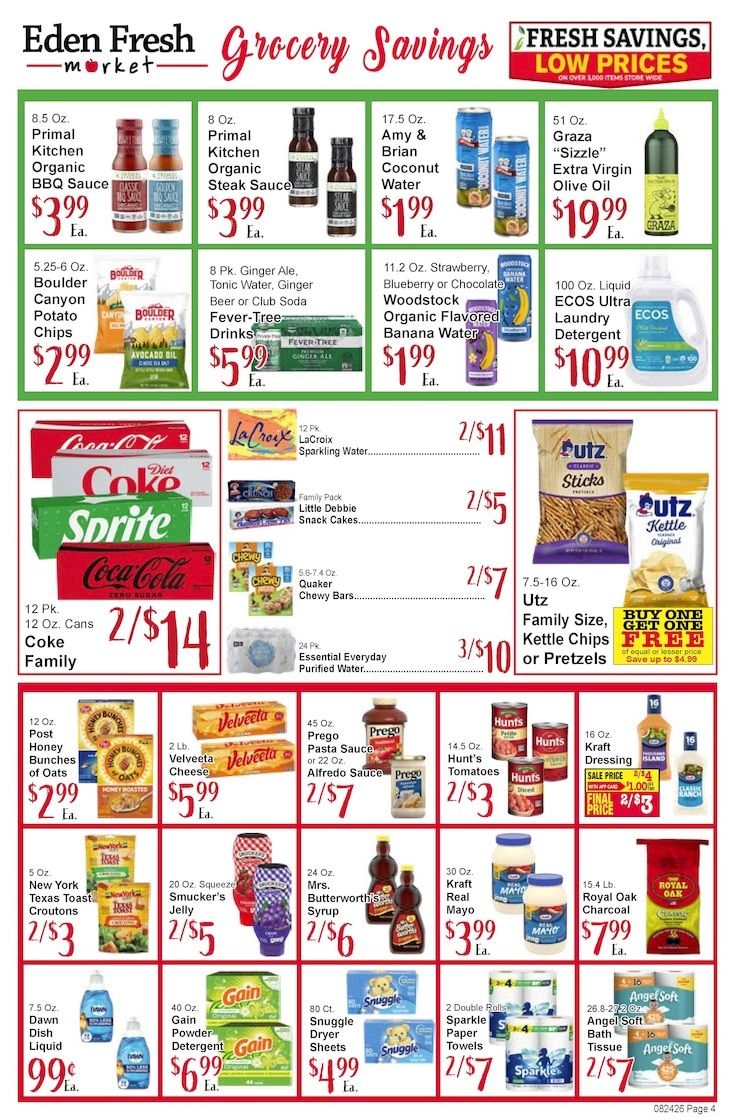 Eden Fresh Market Weekly Ad August 24 - 30, 2026