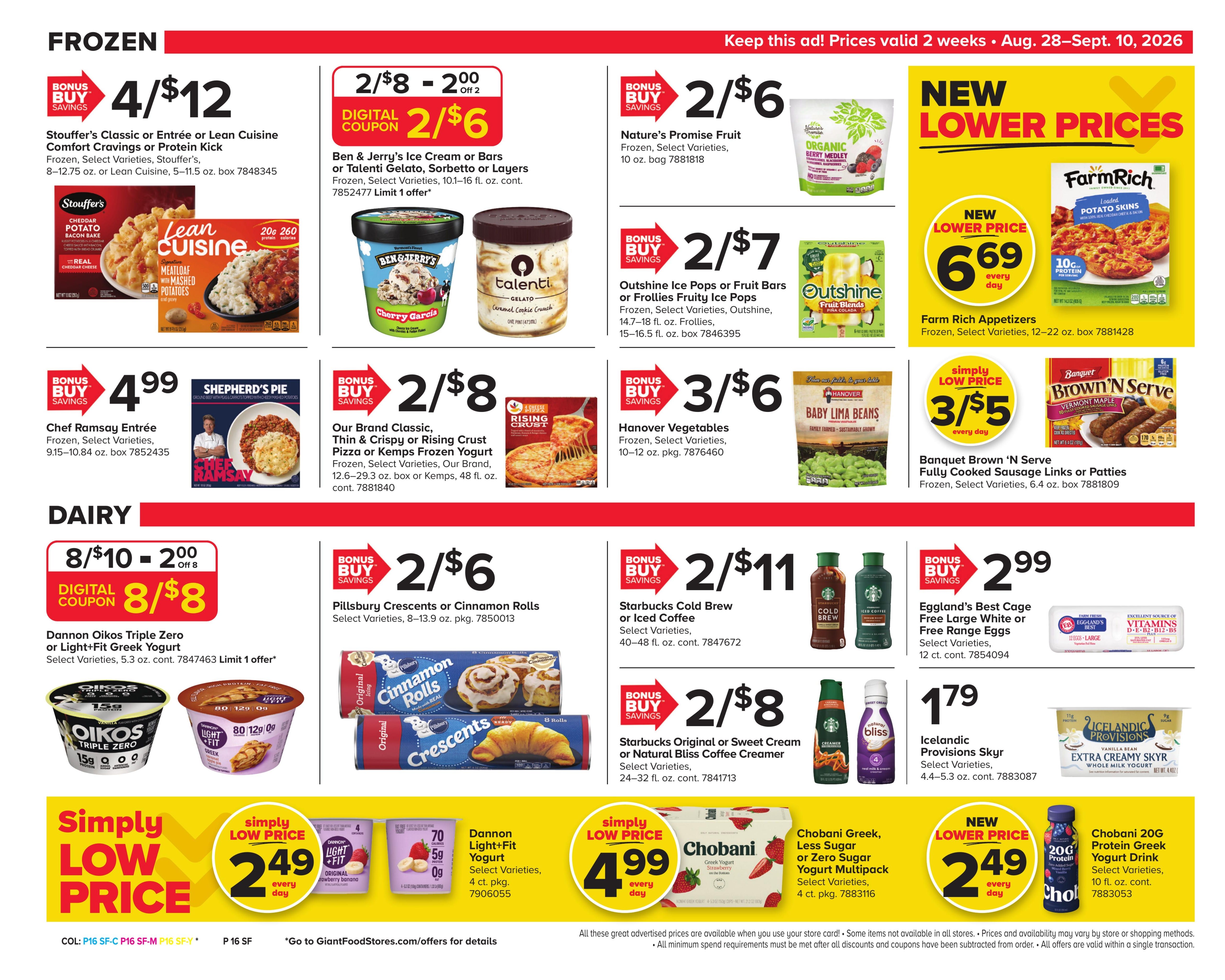 Giant Food Stores (Coalport-Orbisonia Area, PA) Weekly Ad August 28 - September 10, 2026