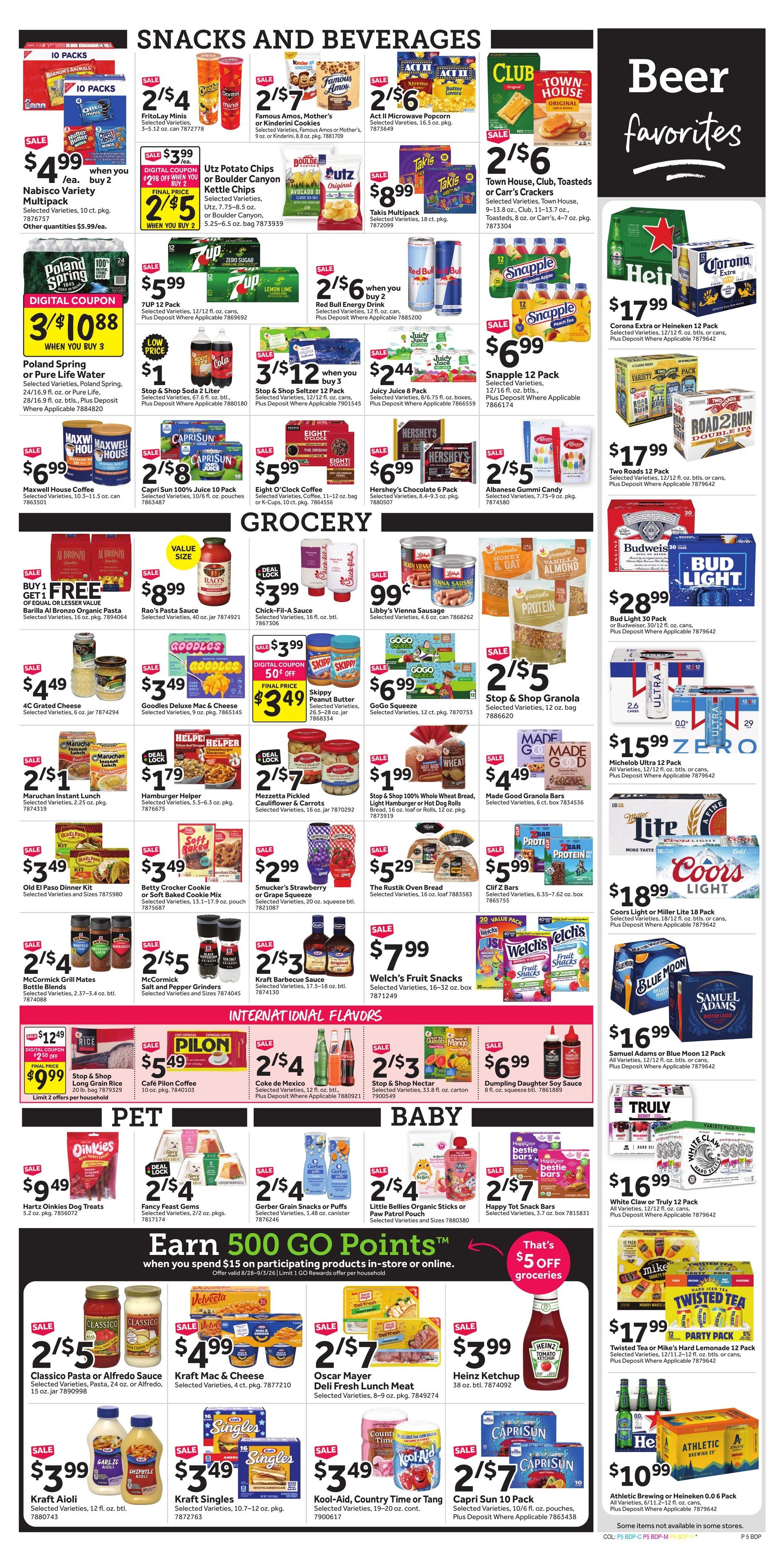 Stop & Shop (Bridgeport-New Haven Area, CT) Weekly Ad August 28 - September 3, 2026